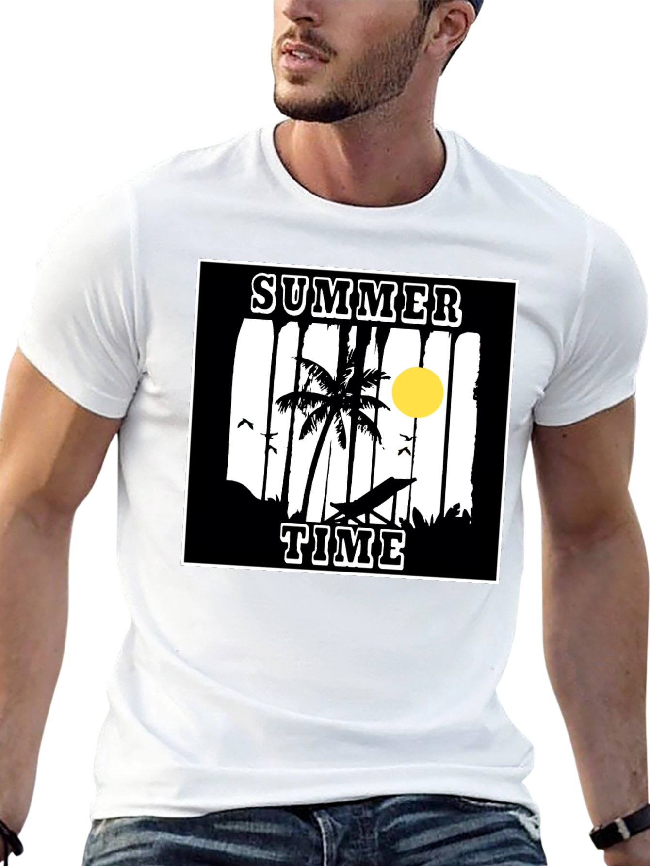 Summer Time Graphic Tee - Black