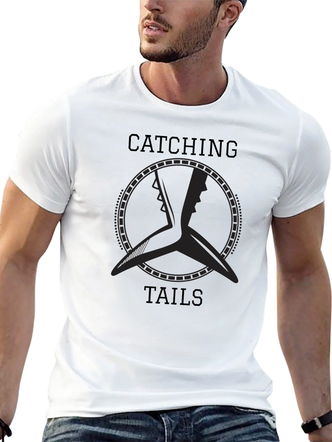 Catching Tails Graphic T-Shirt - Stylish and Unique Design