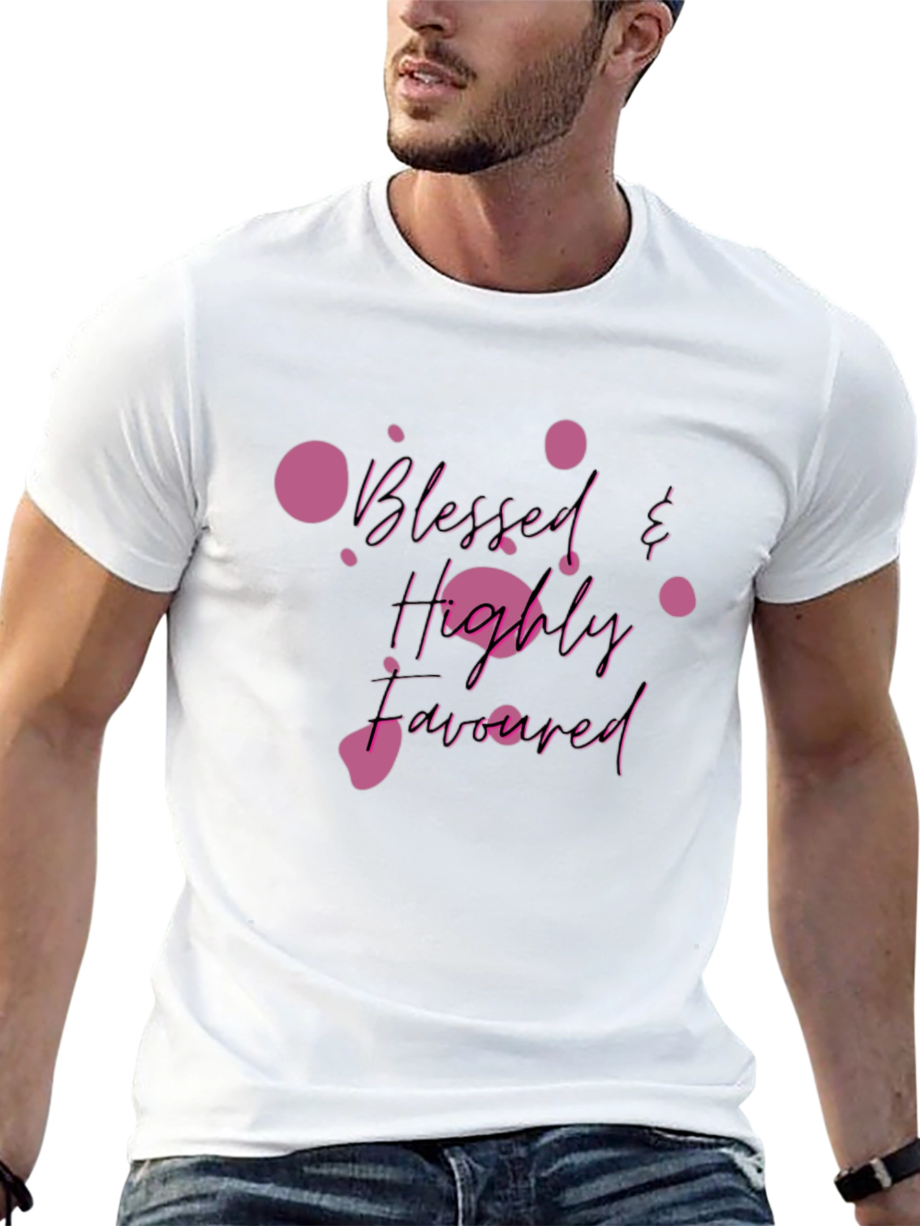 Blessed & Highly Favored Black T-Shirt