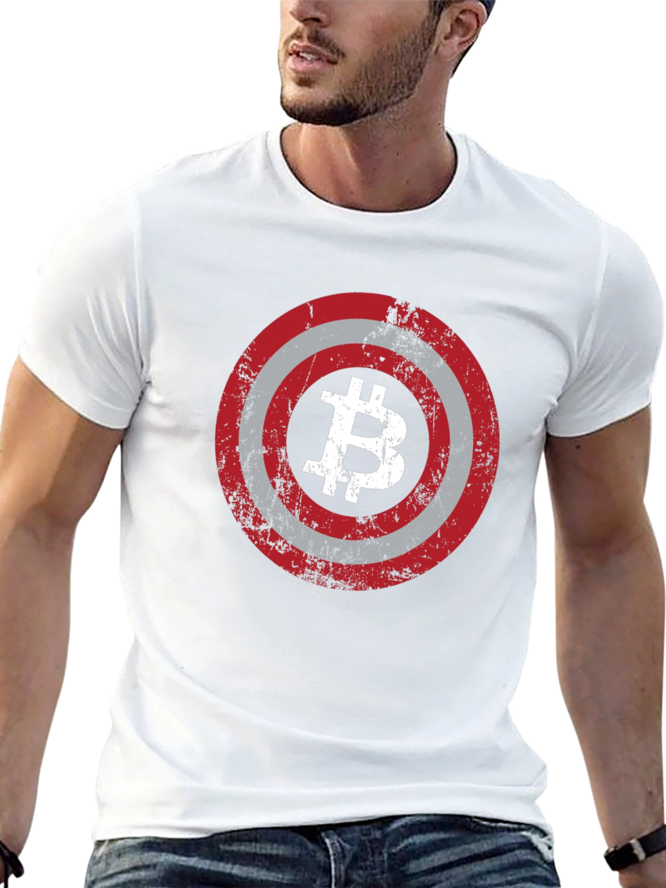 Bitcoin Shield T-Shirt - Crypto Captain Tee
