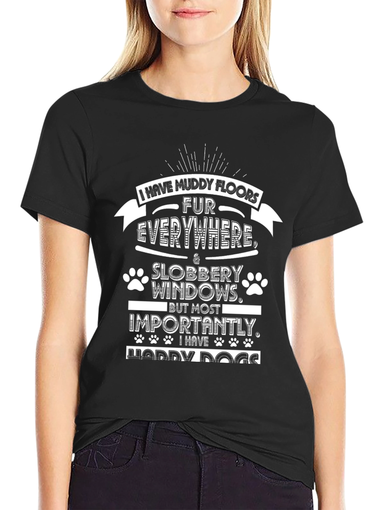 Muddy Floors Happy Dogs T-Shirt