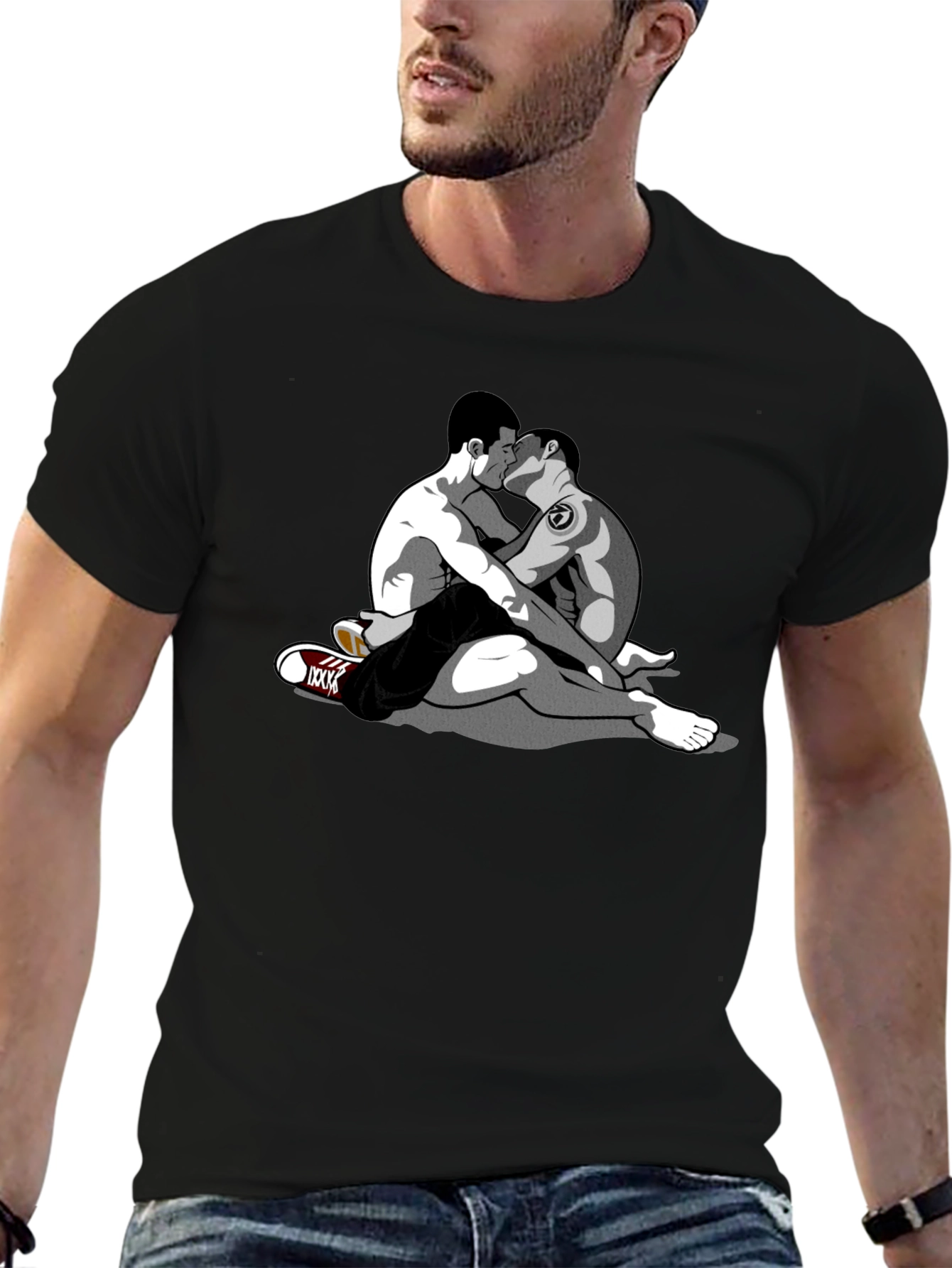 Embrace Tee - Graphic Gay Kiss Design