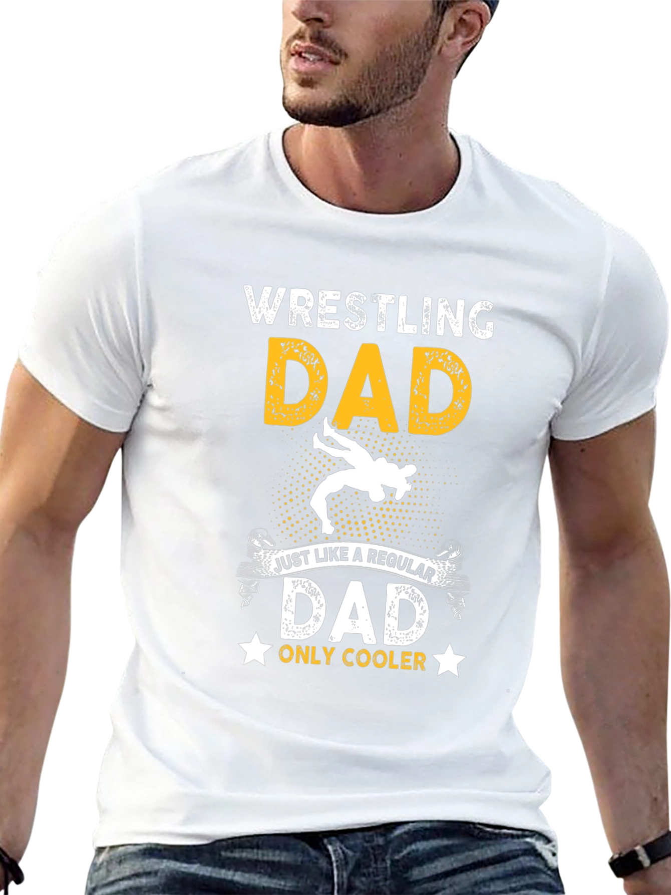 Wrestling Dad Graphic T-Shirt - Cool Fathers Day Gift