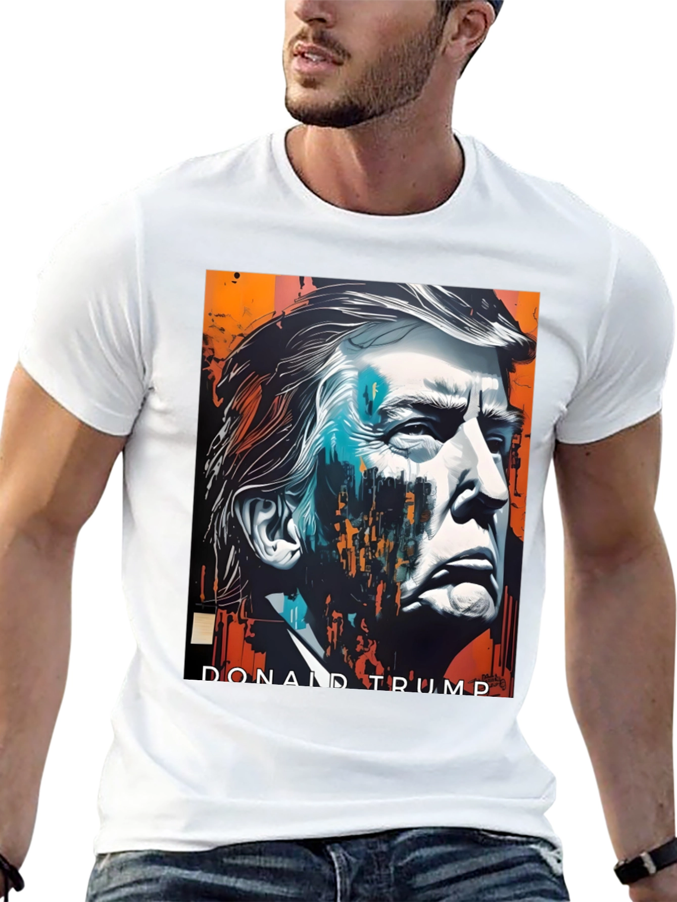Donald Trump Graphic Print Tee - Black