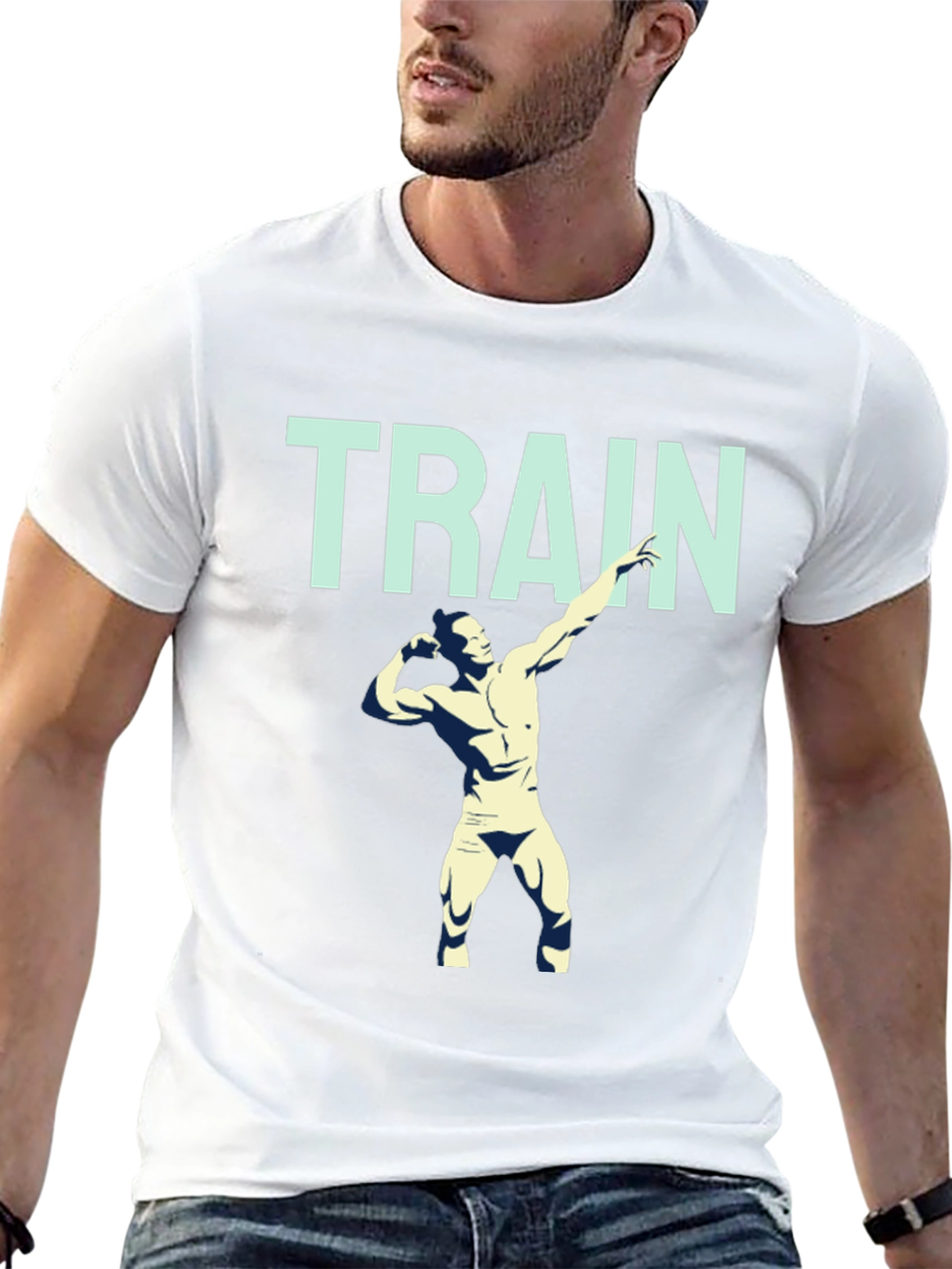 Train Gym T-Shirt Bodybuilder Fitness Workout Tee