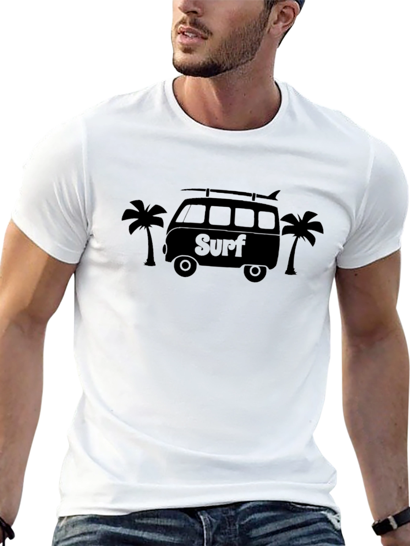 Surf Van Graphic T-Shirt - Black