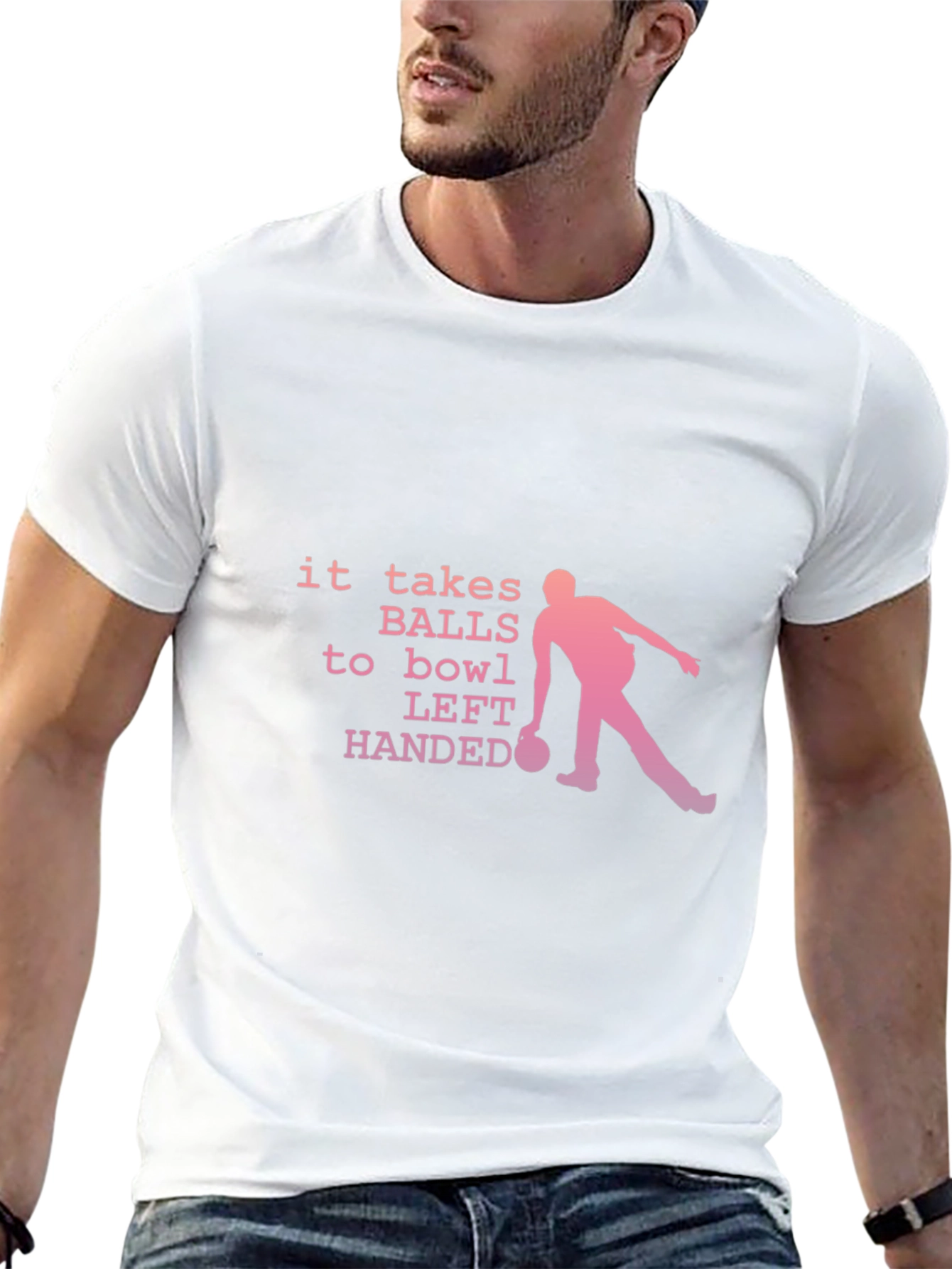 Funny Bowling T-Shirt - Left Handed Bowler Tee