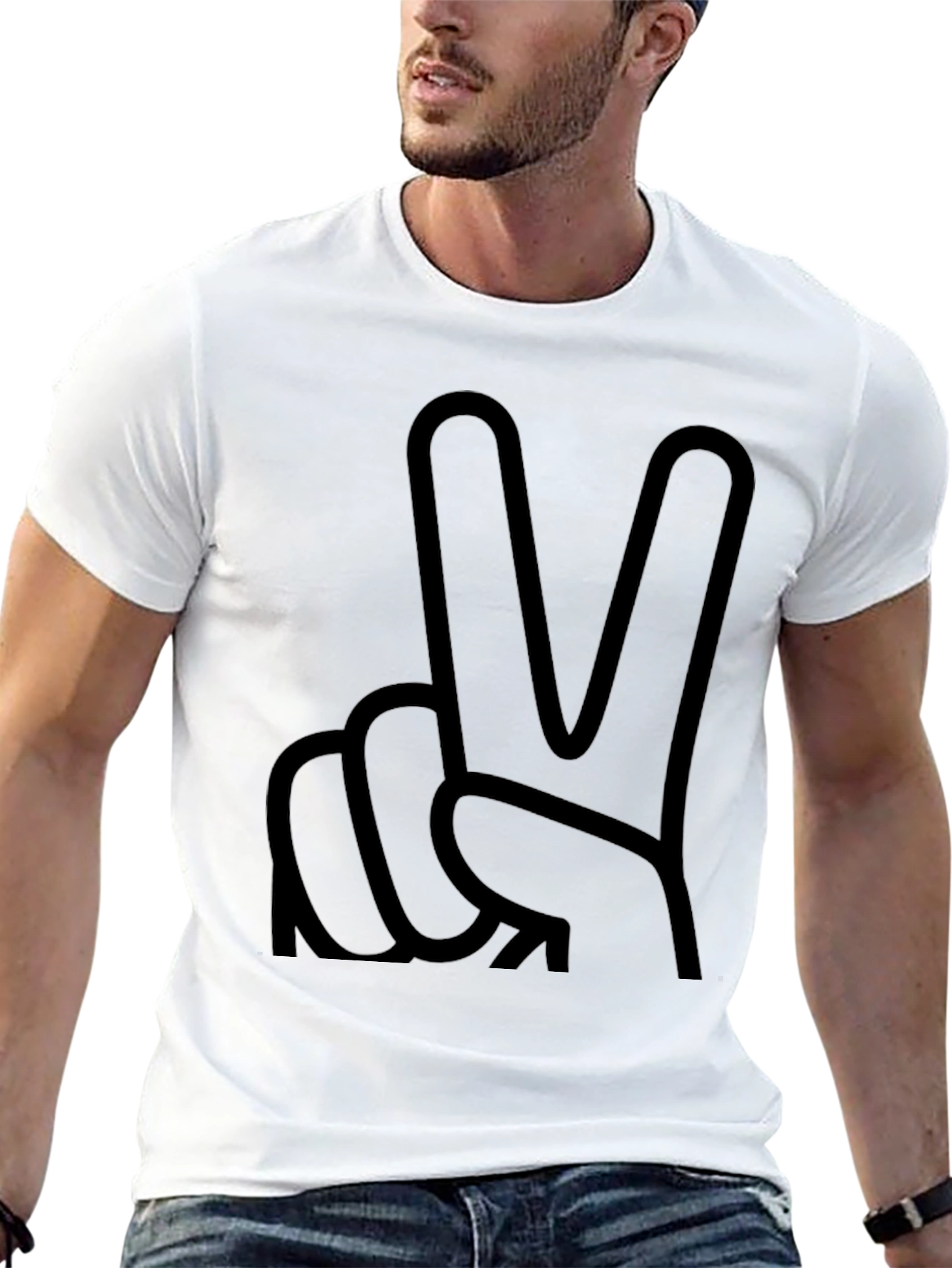 Peace Sign Black Graphic Tee