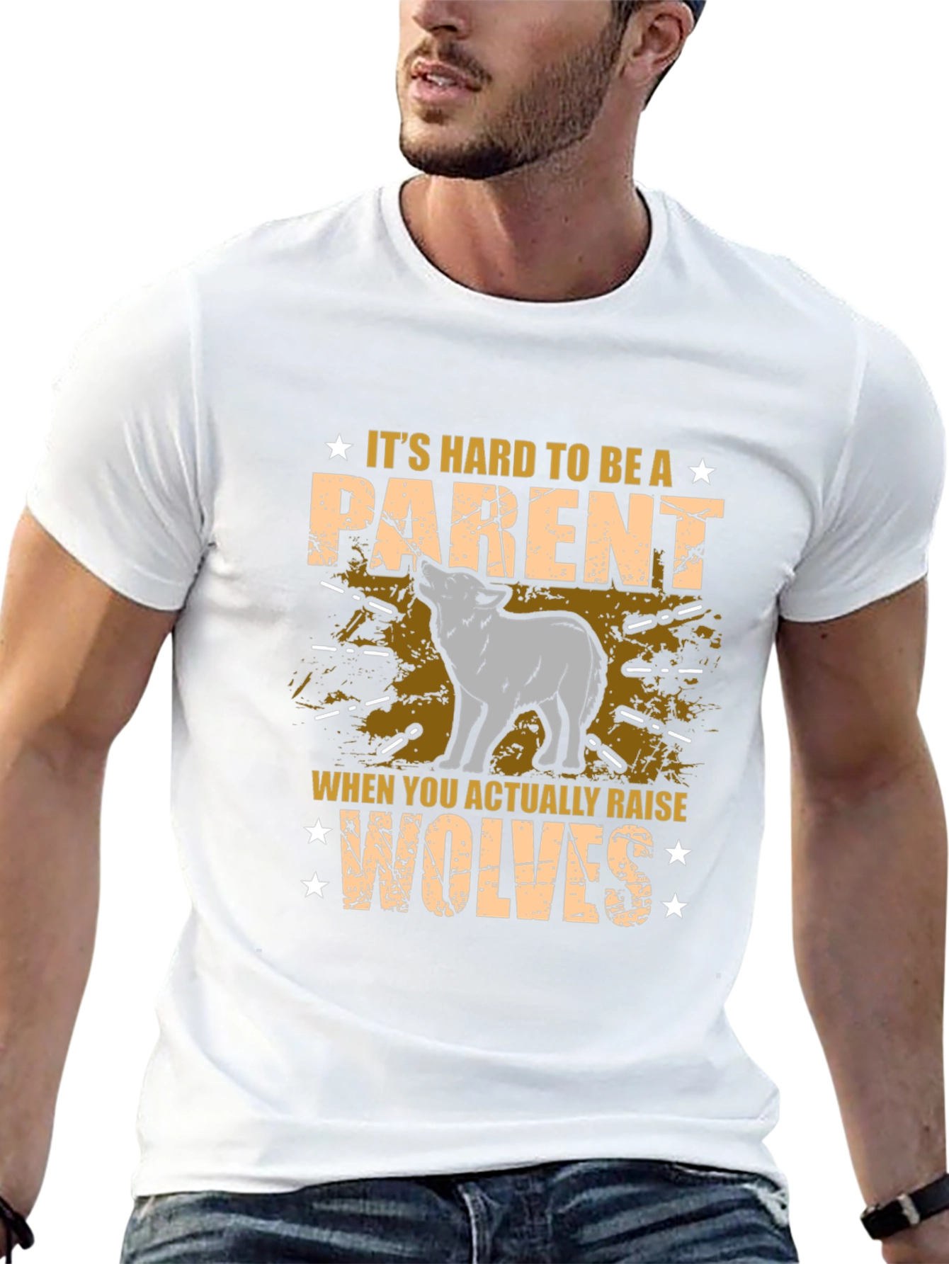 Its Hard to be a Parent Wolf T-Shirt