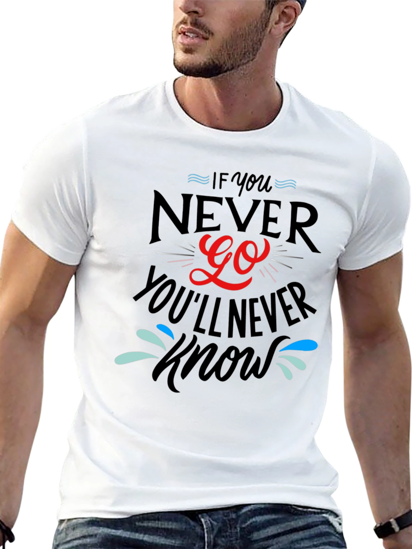 Never Go Black Graphic T-Shirt