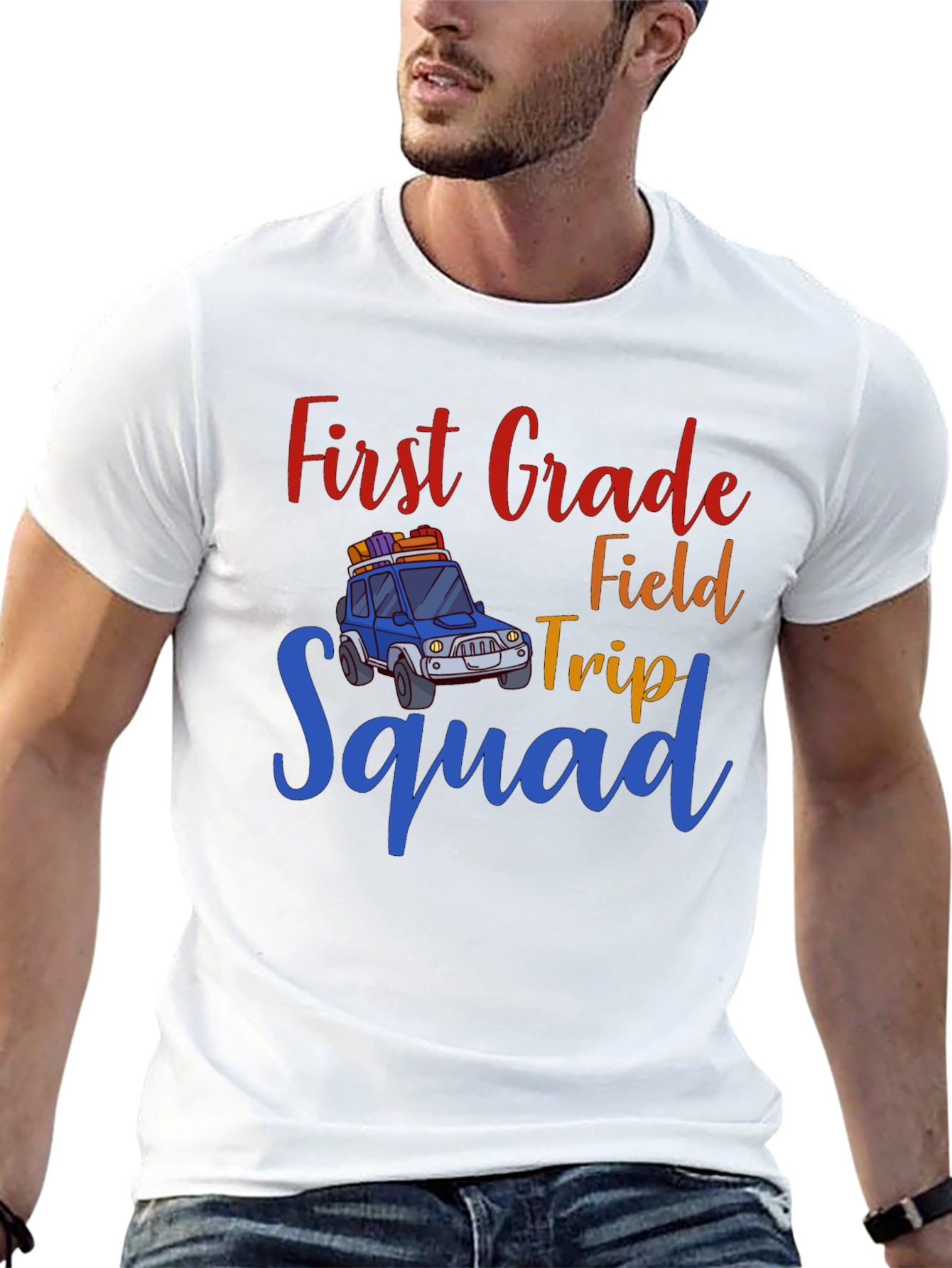 First Grade Field Trip Squad Graphic Tee