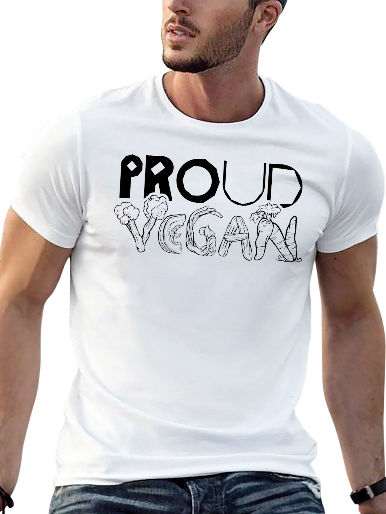 Proud Vegan Graphic T-Shirt - Black