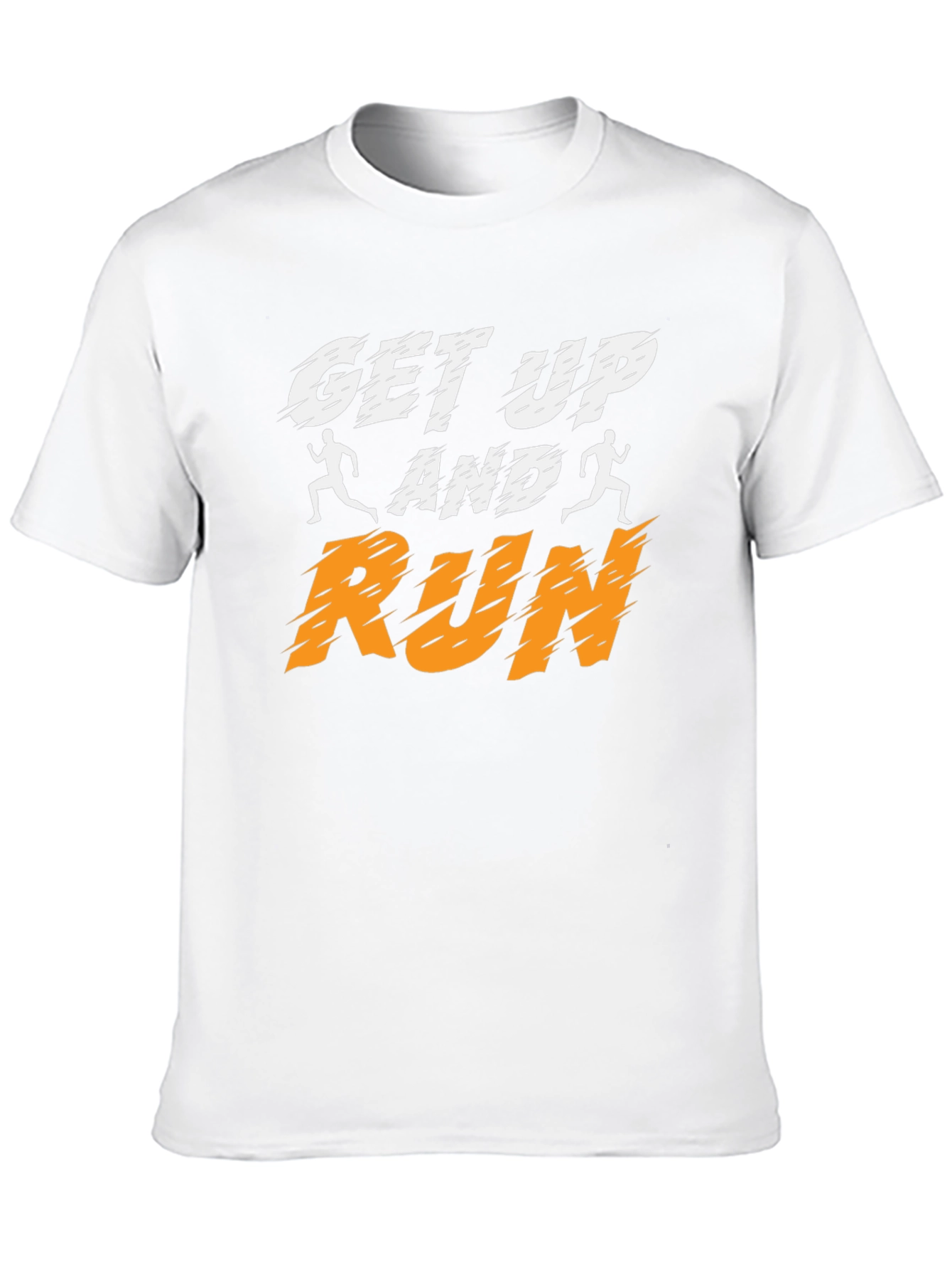 Get Up and Run Black Graphic T-Shirt