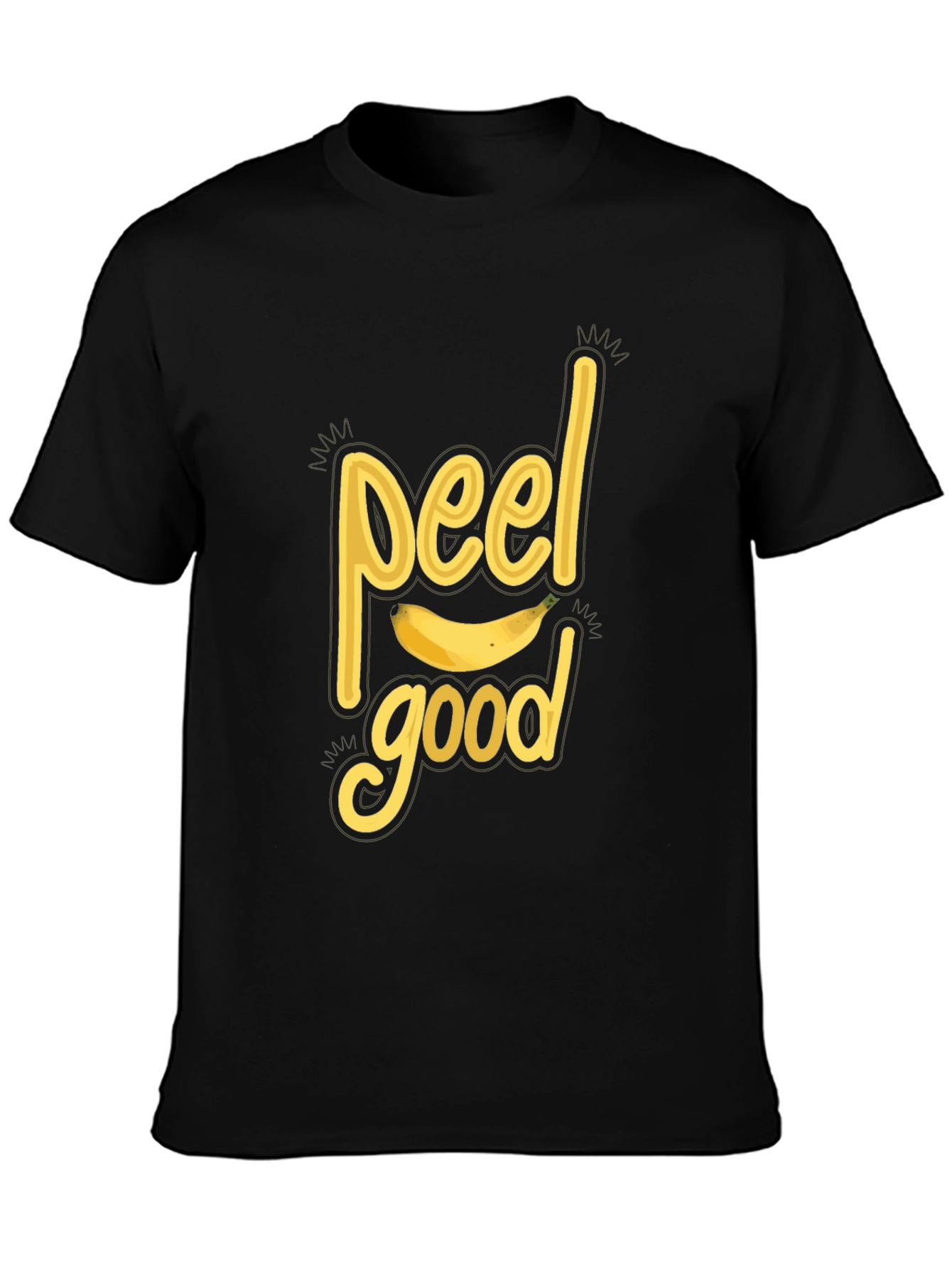 Peel Good Banana Graphic Black T-Shirt