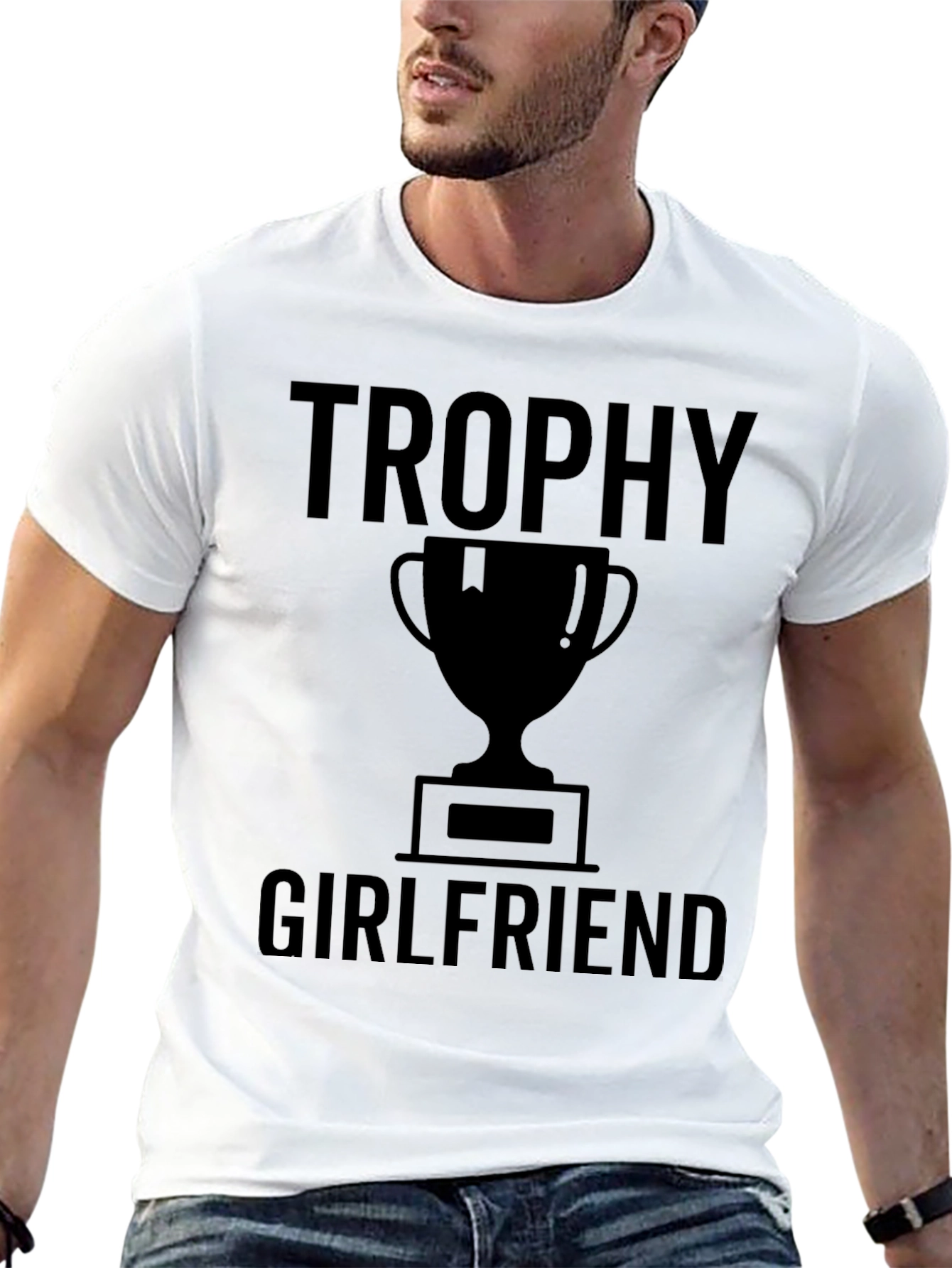 Trophy Girlfriend Graphic T-Shirt - Black