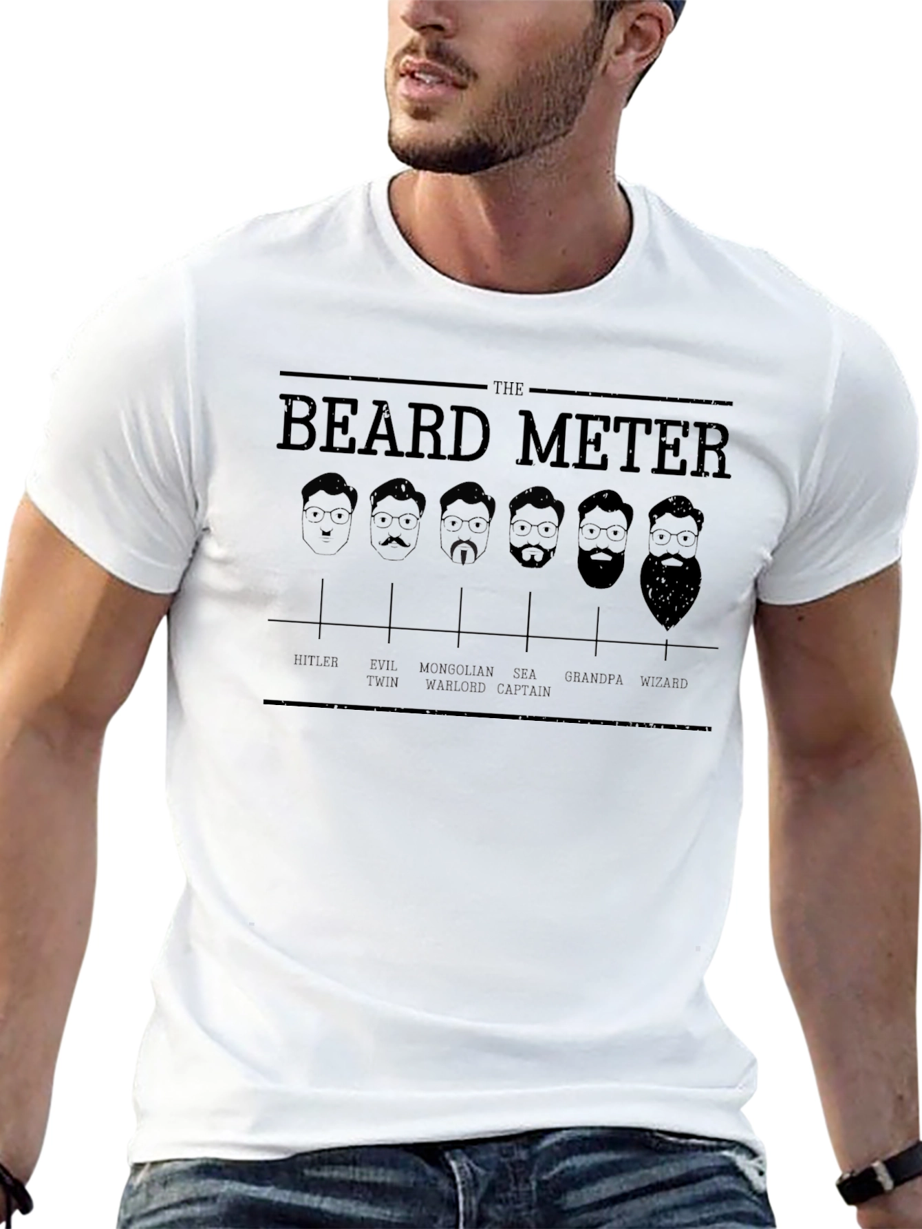 Beard Meter Graphic Tee - Black