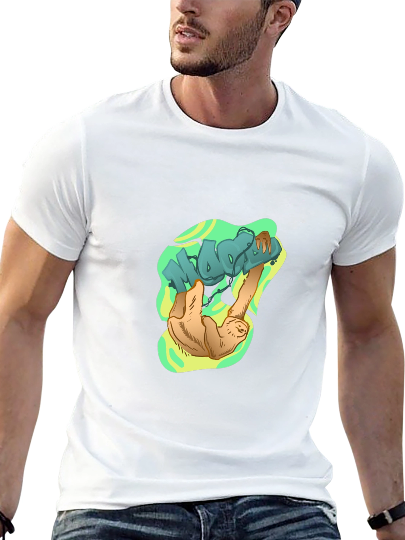 Sloth Hang Loose Graphic Tee - Trendy Casual Top