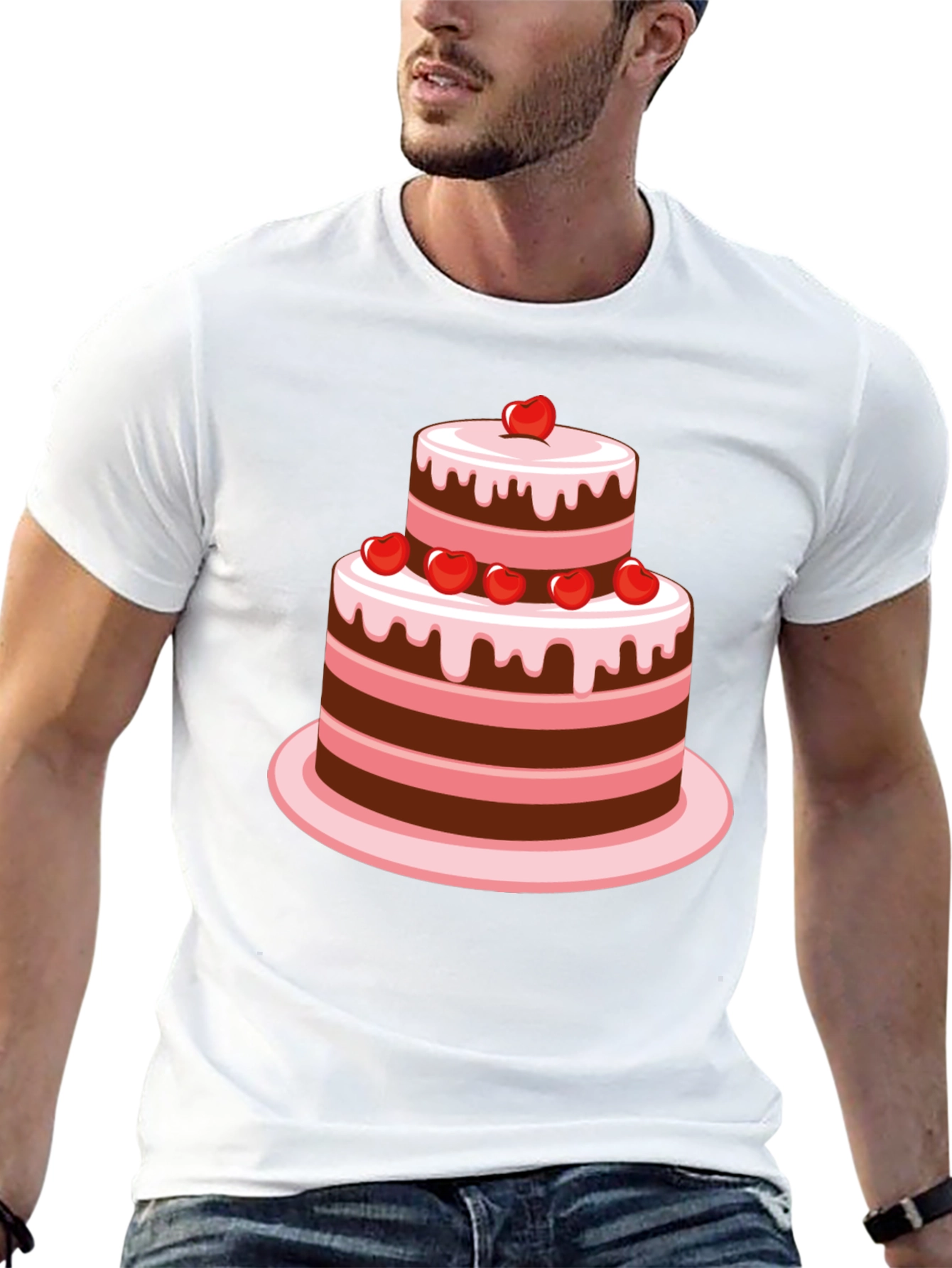 Sweet Treat Tee: Two-Tier Cake Graphic T-Shirt