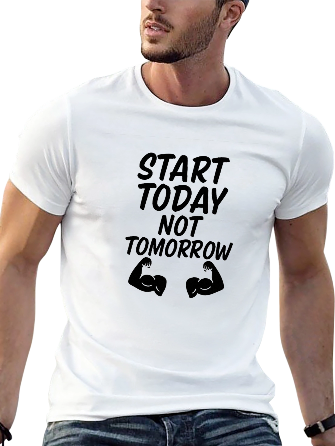 Start Today Graphic Tee - Motivational Fitness Shirt