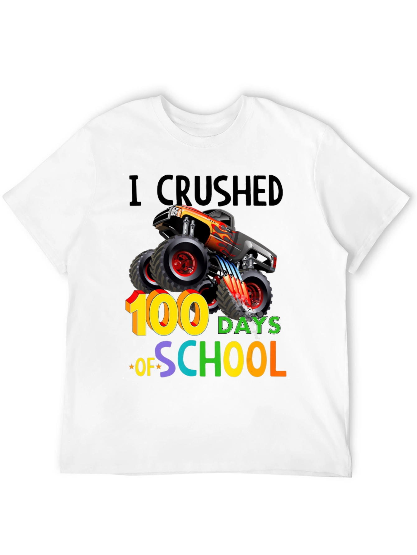 100 Days of School Monster Truck Graphic Tee