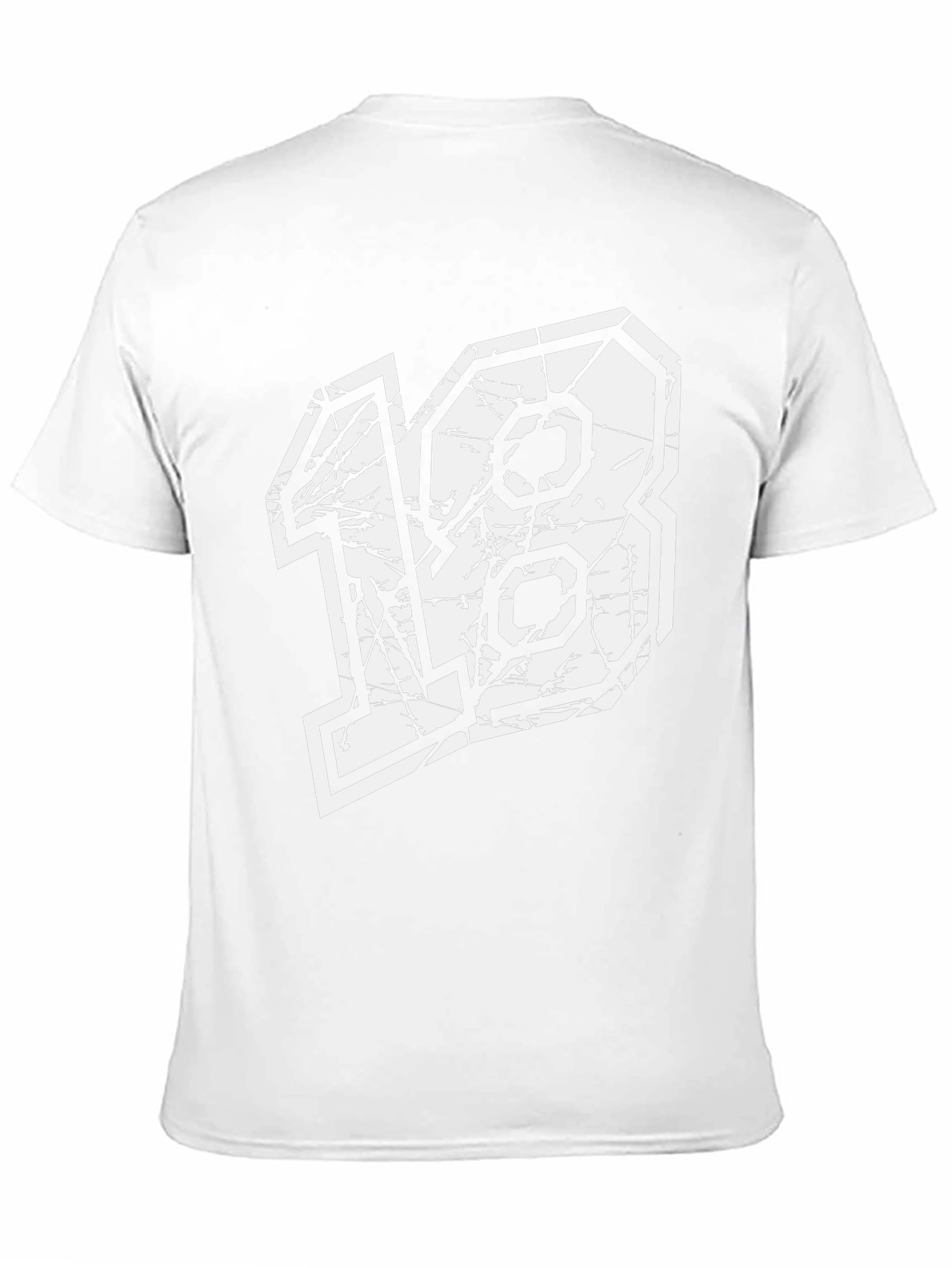 Distressed Number 18 Graphic T-Shirt