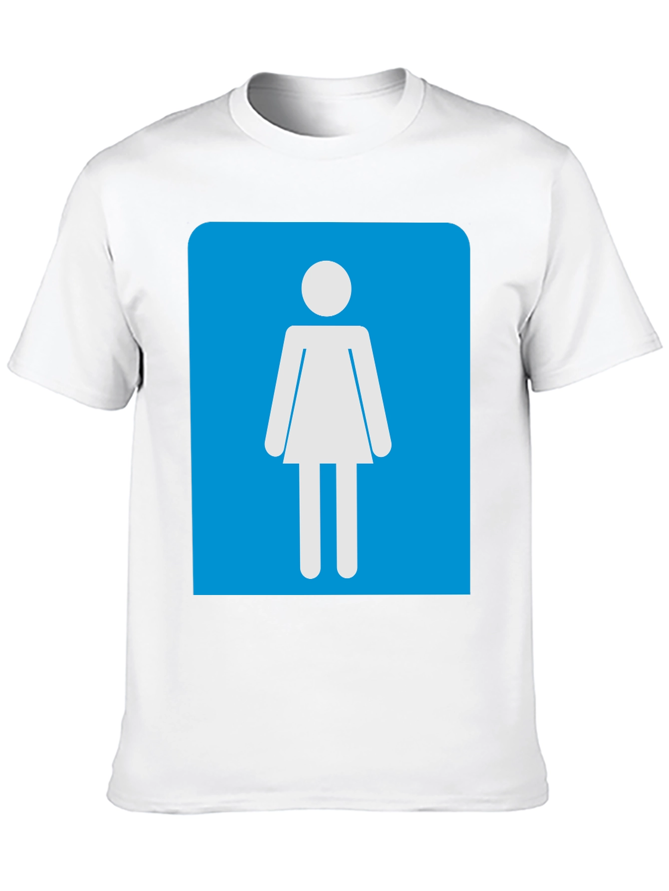 Womens Restroom Sign Graphic Tee - Black