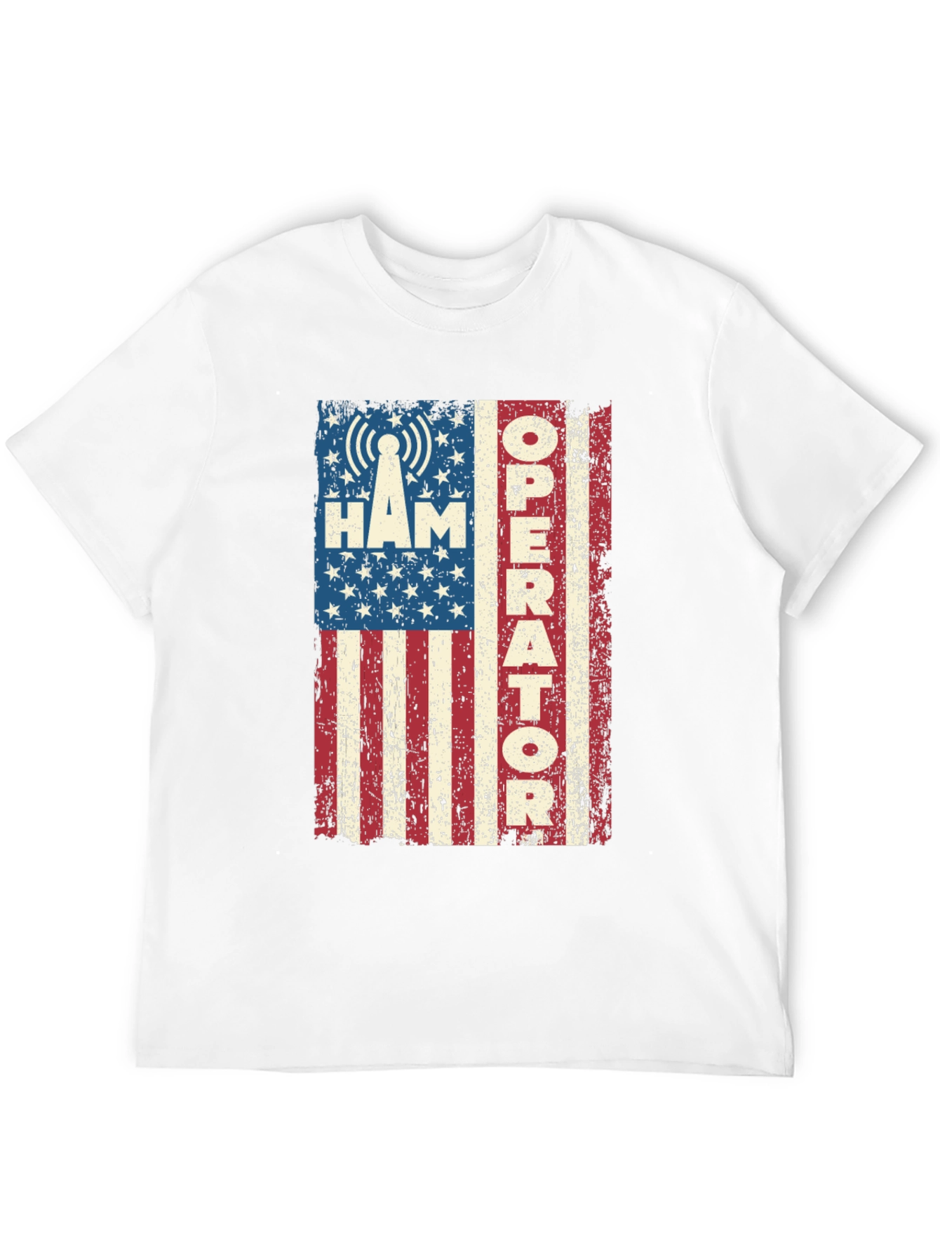 Ham Radio Operator American Flag T-Shirt