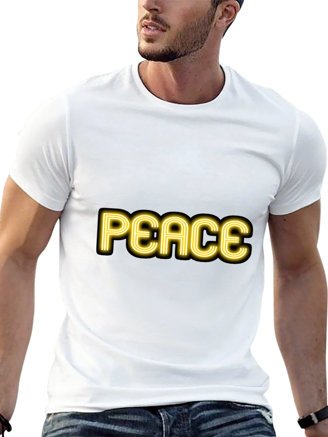 Peace Graphic Black T-Shirt