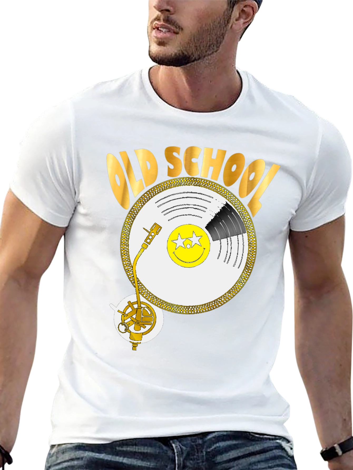 Old School Vinyl Record Graphic T-Shirt