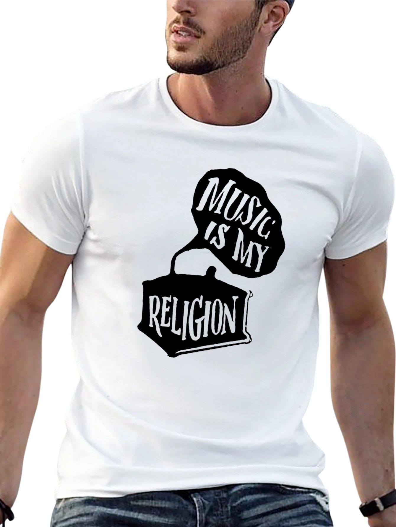 Music is My Religion T-Shirt - Classic Black Tee