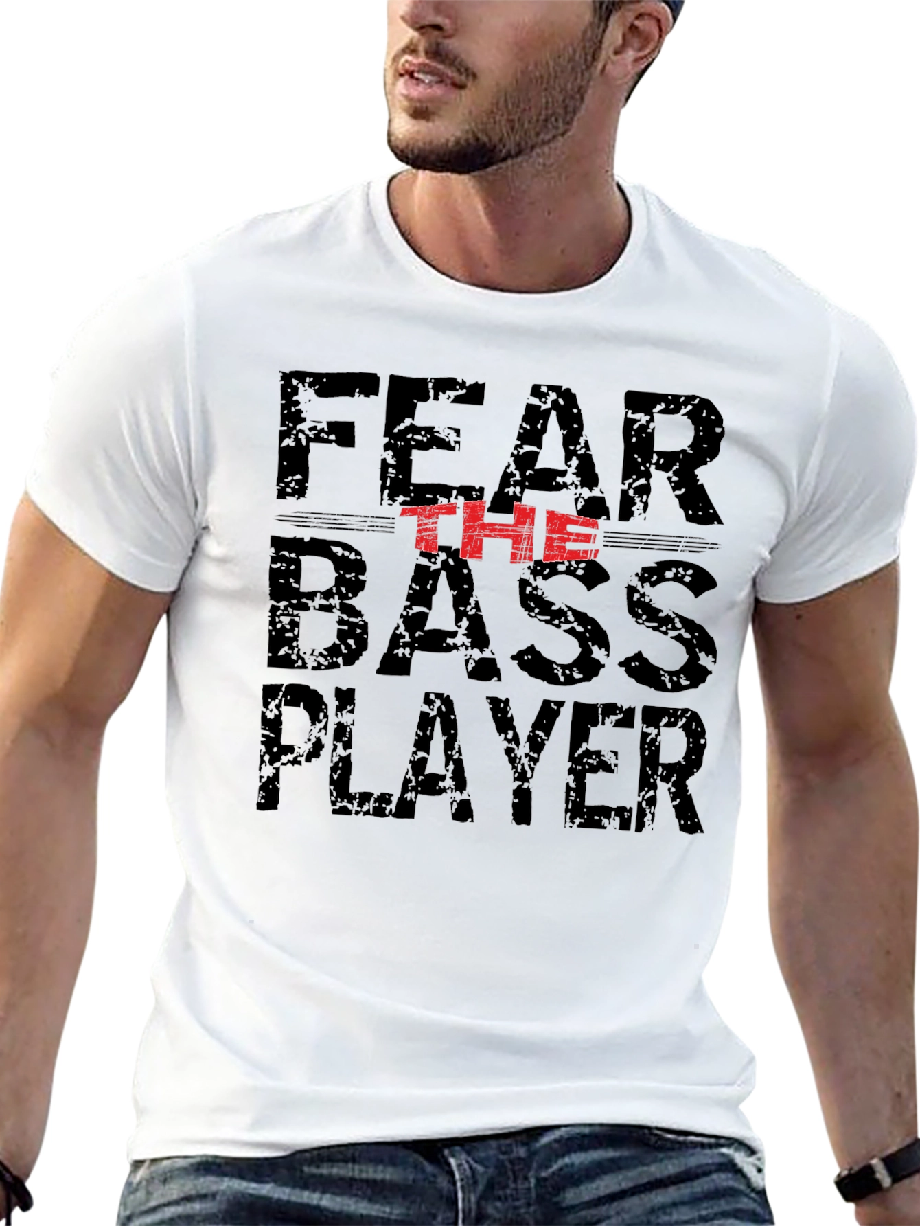 Fear The Bass Player Graphic Tee - Black