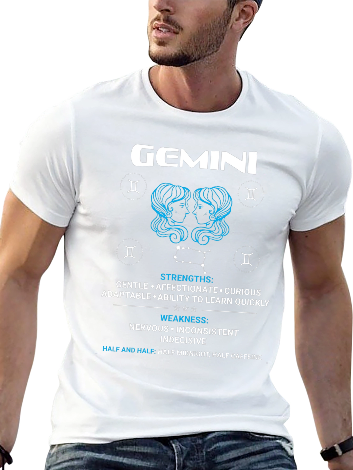 Gemini Zodiac T-Shirt - Strengths & Weaknesses