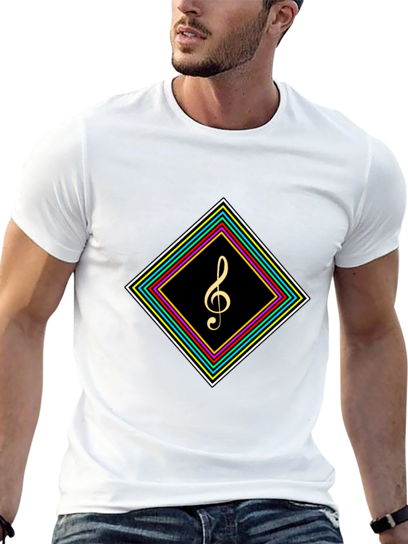 Treble Clef Graphic Tee - Retro Style