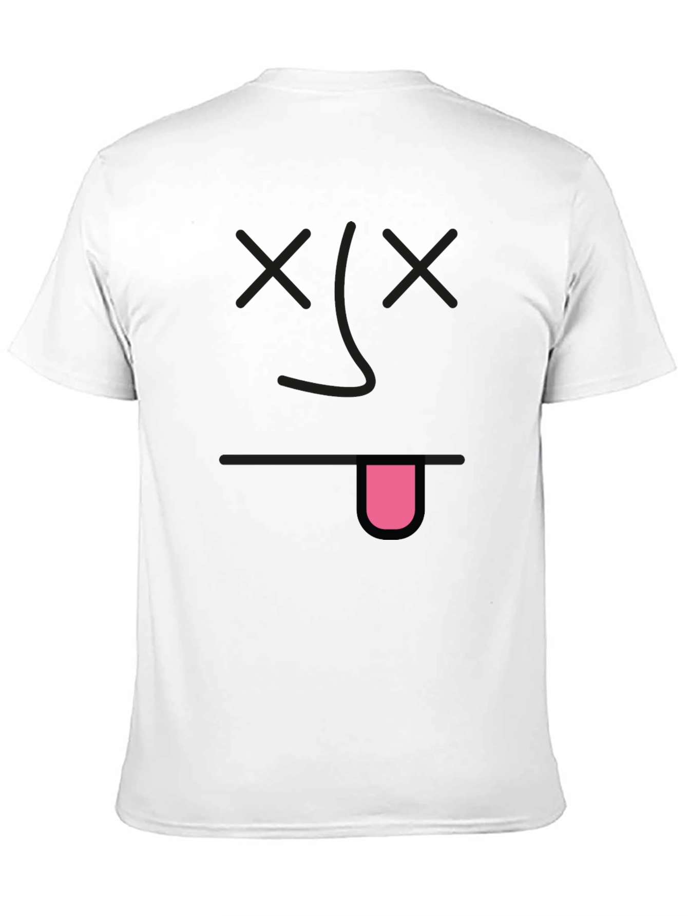 Funny Dead Face Graphic Black T-Shirt