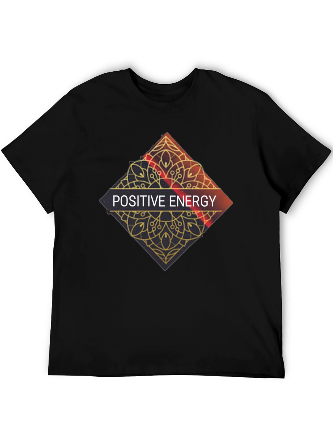 Positive Energy Graphic Tee - Black Cotton Comfort