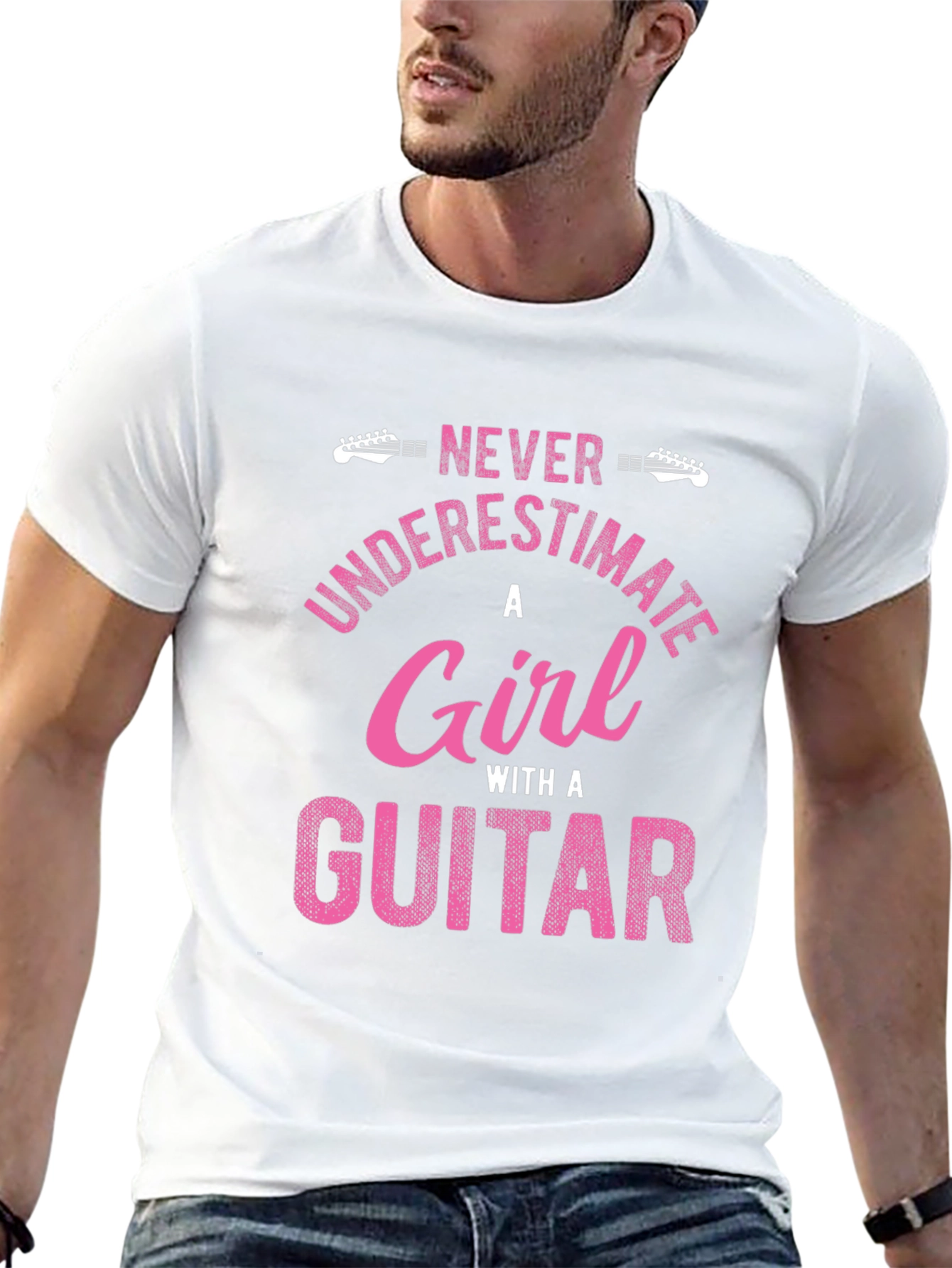 Never Underestimate a Girl with a Guitar T-Shirt