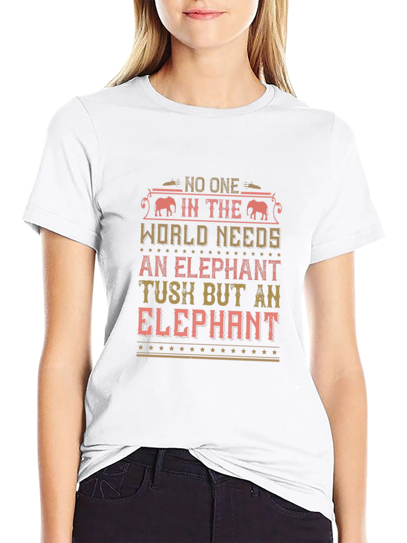 Elephant Tusk Graphic T-Shirt - Animal Lover Tee