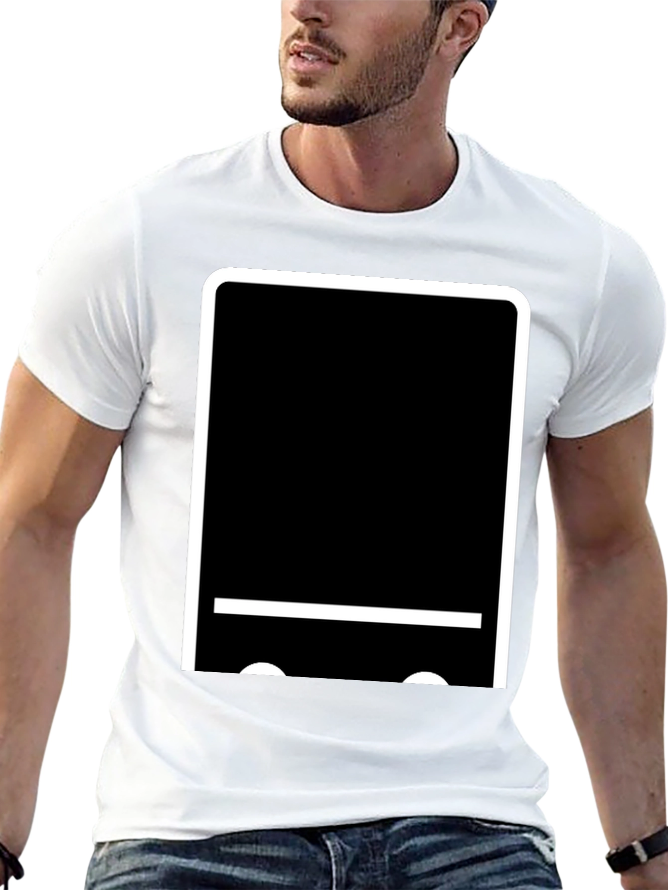 Minimalist Tablet Graphic Tee - Modern Style