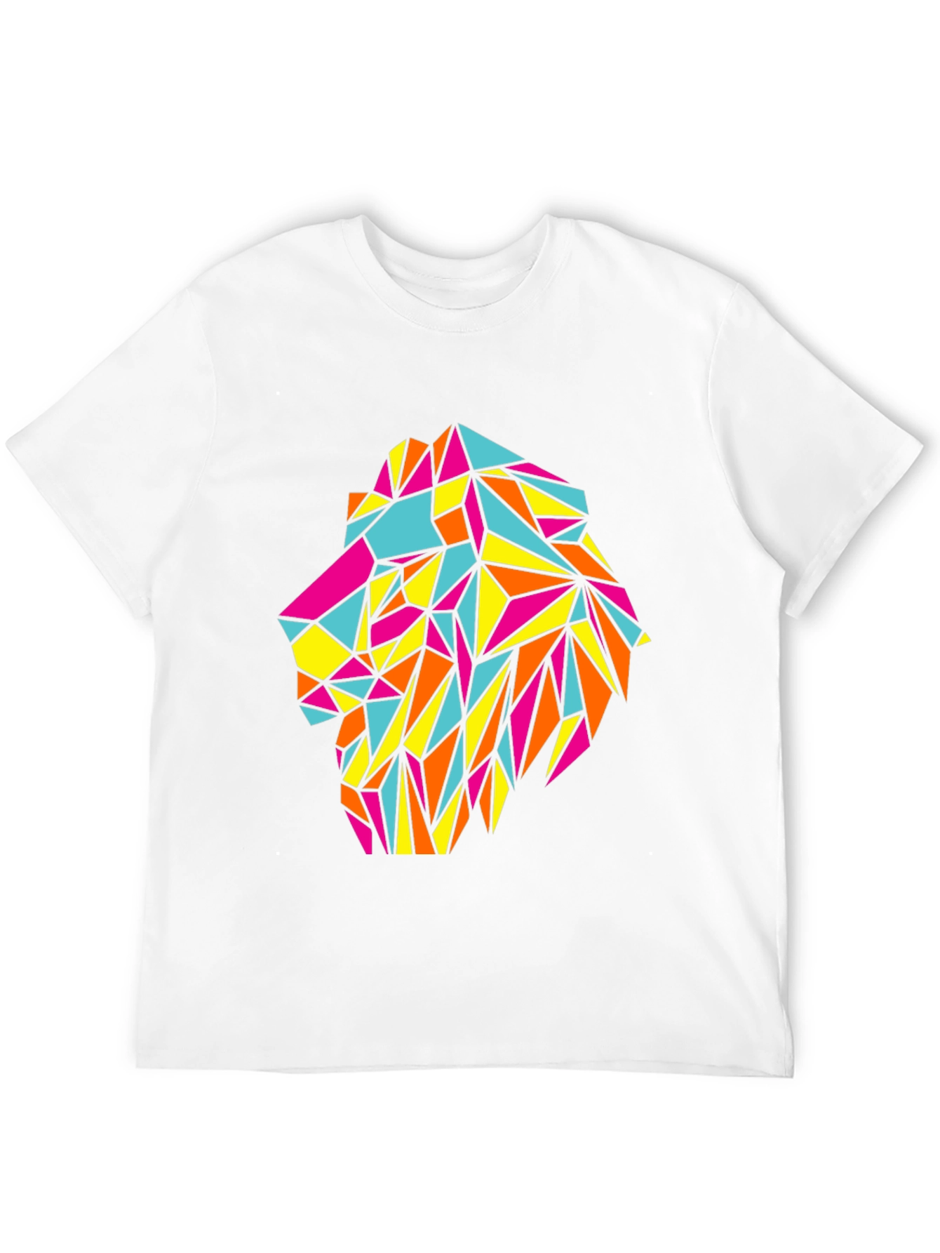 Geometric Lion Head T-Shirt - Bold Graphic Tee
