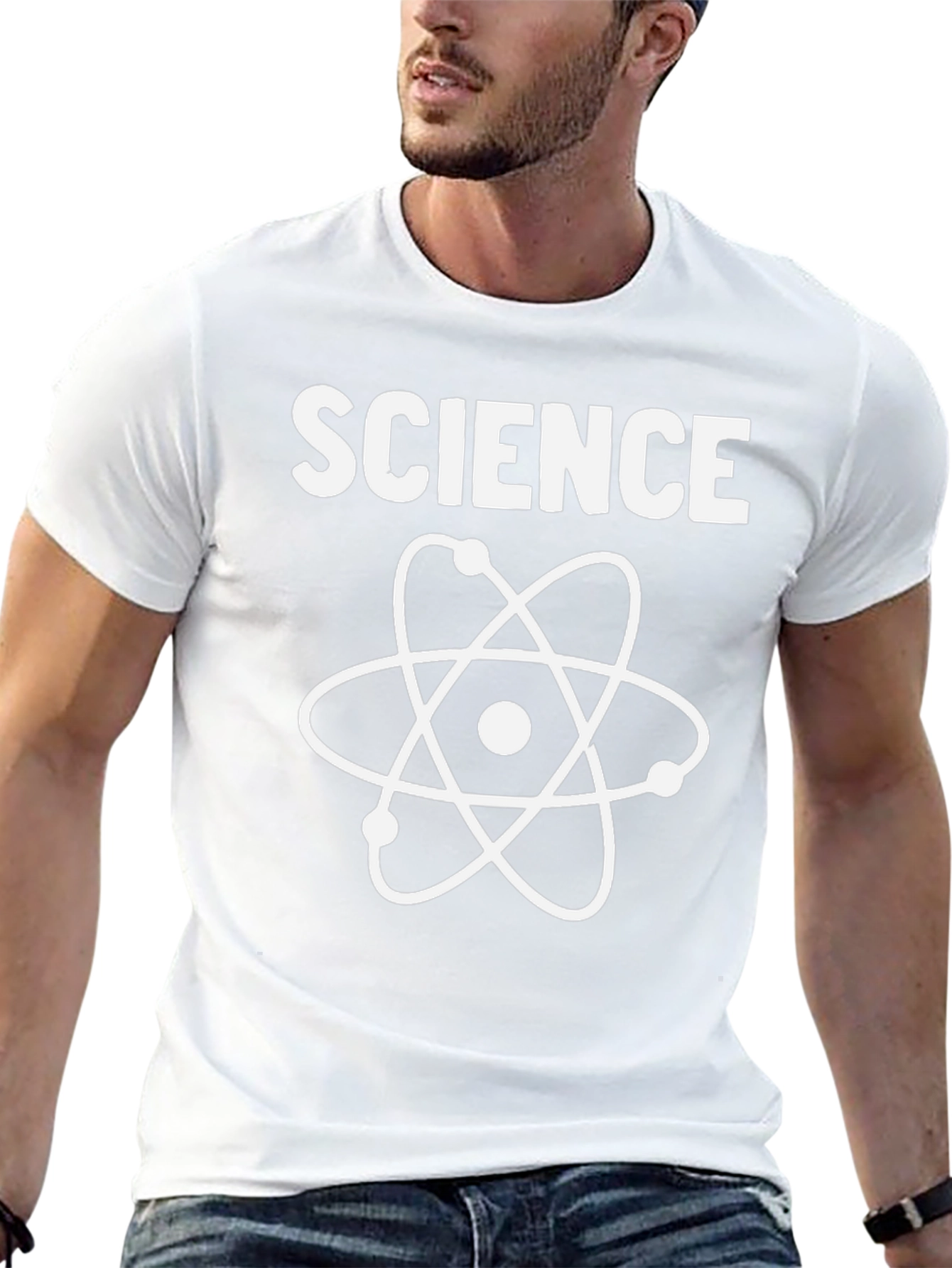 Science Atom Black Graphic Tee