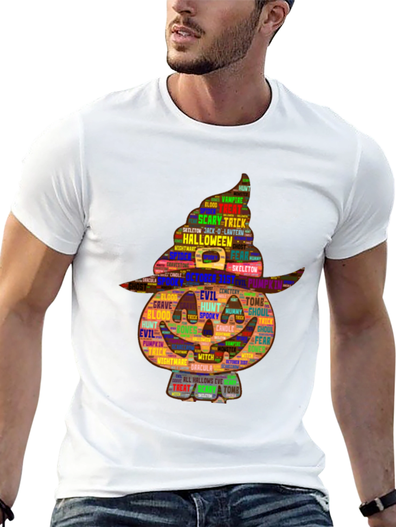 Halloween Pumpkin Word Art T-Shirt