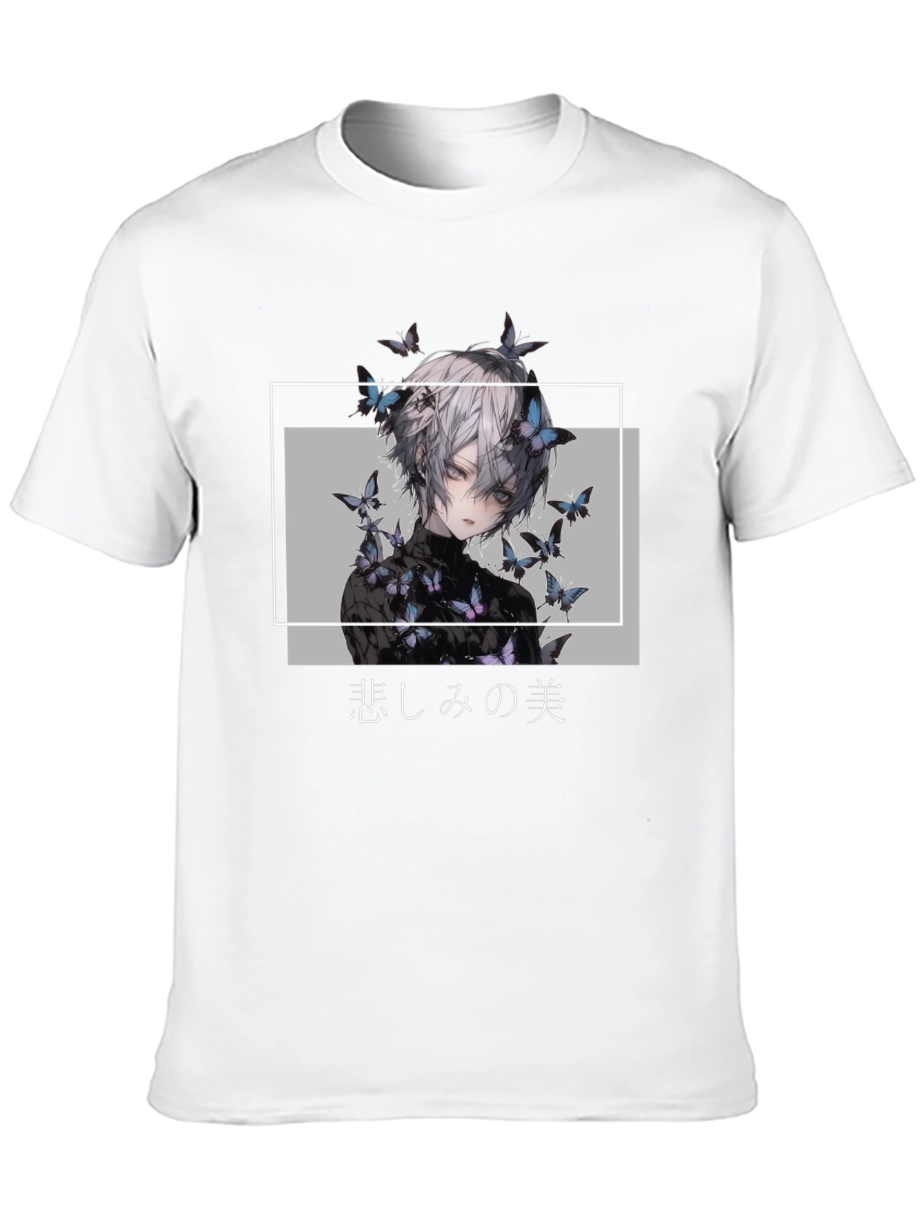 Anime Butterfly Graphic Print T-Shirt