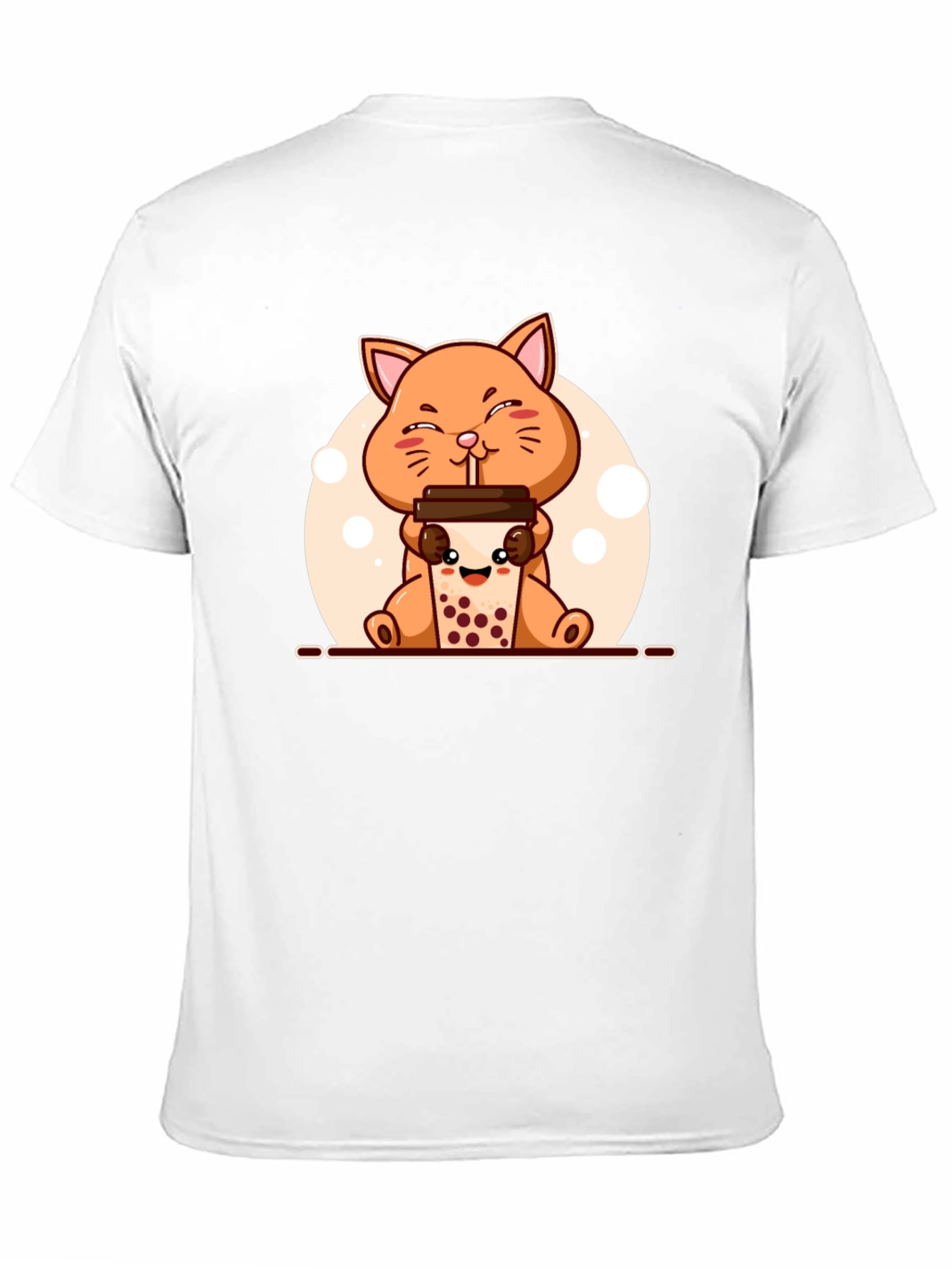 Cute Cat Boba Tea Graphic T-Shirt - Unisex