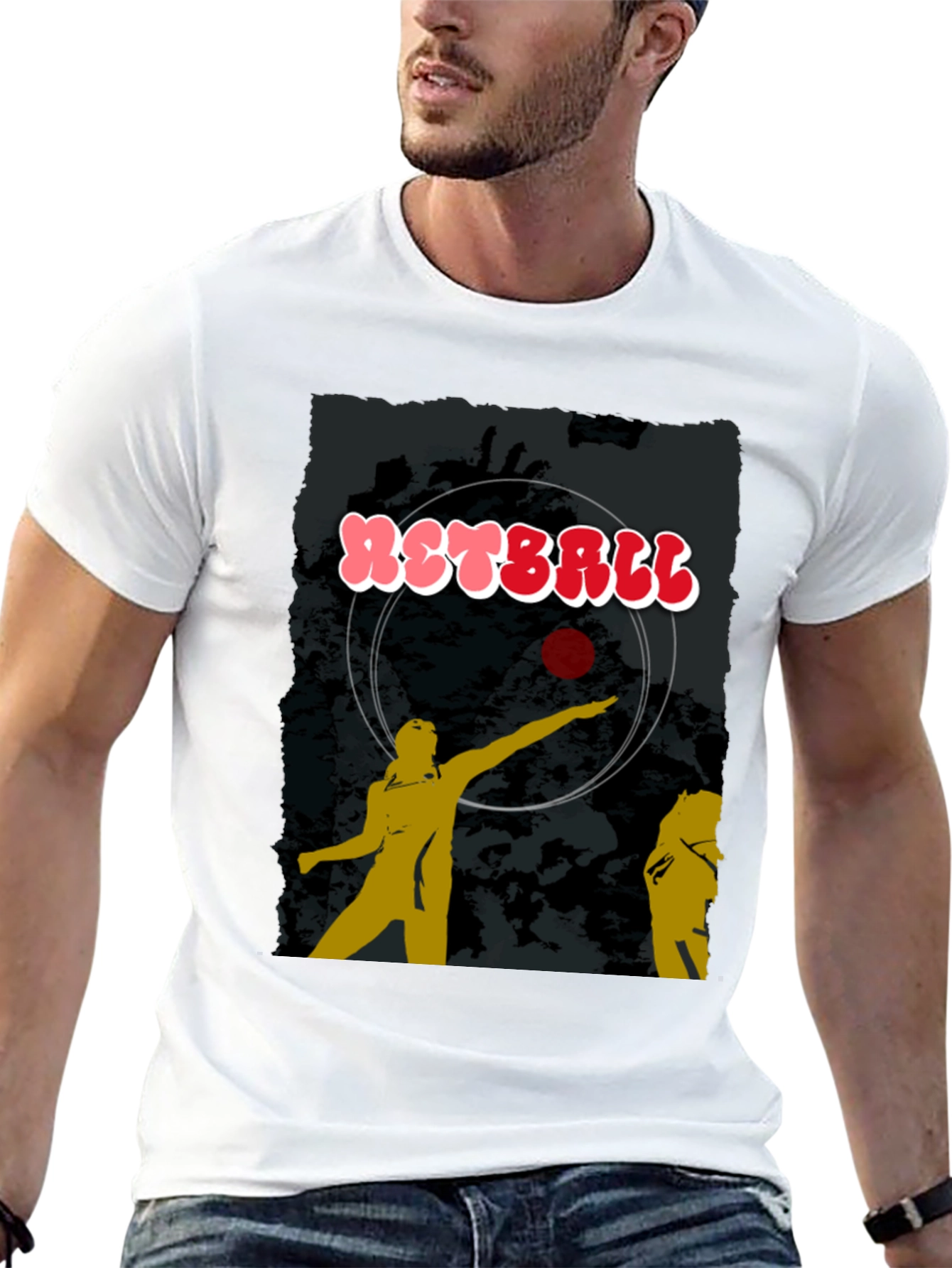 Netball Graphic T-Shirt - Black Cotton Tee