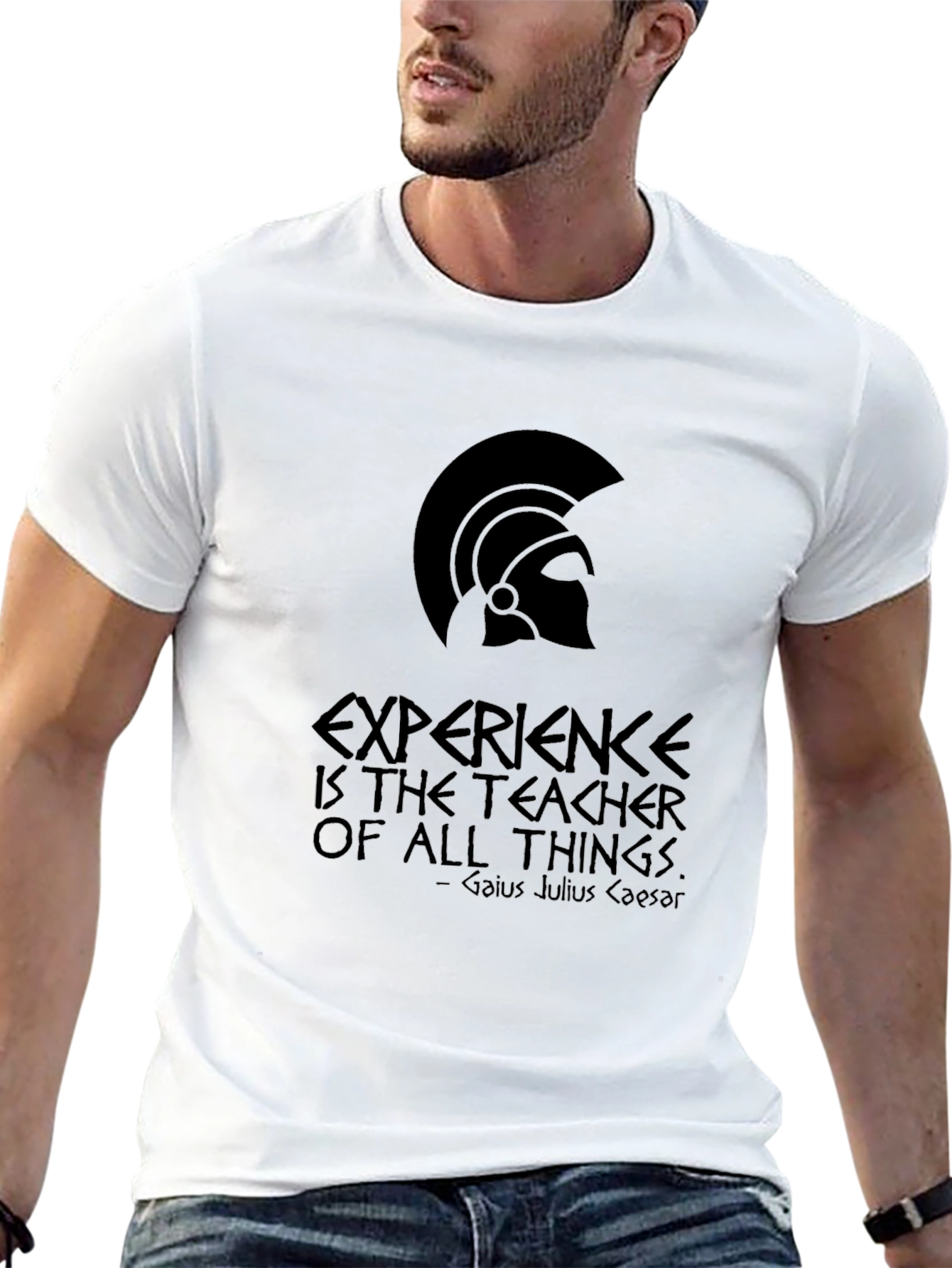 Roman Gladiator T-Shirt - Experience is the Teacher