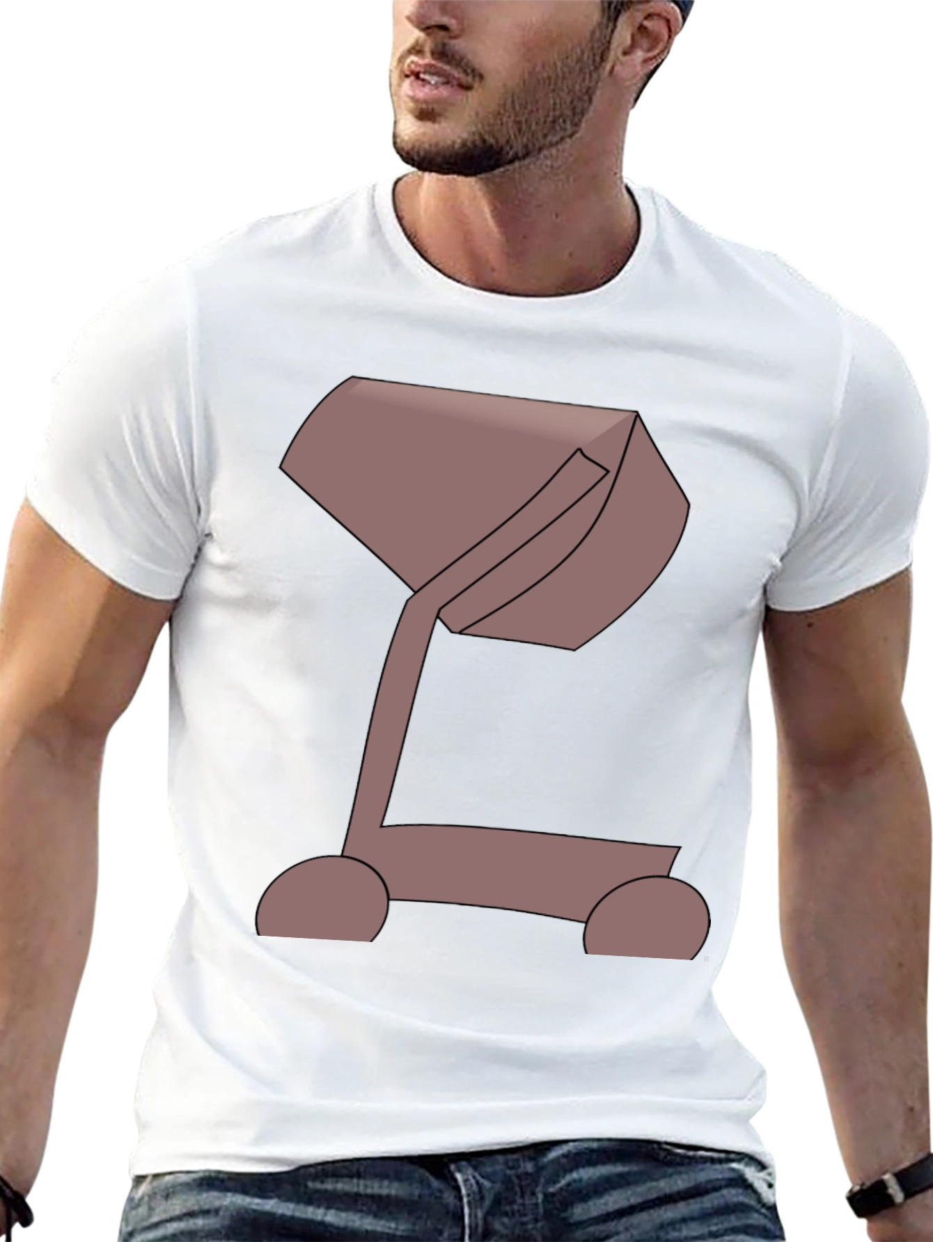 Abstract Cartoon Graphic Tee - Unique Design Shirt