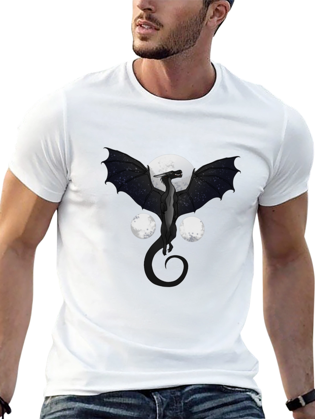 Dragon Moon T-Shirt - Graphic Print