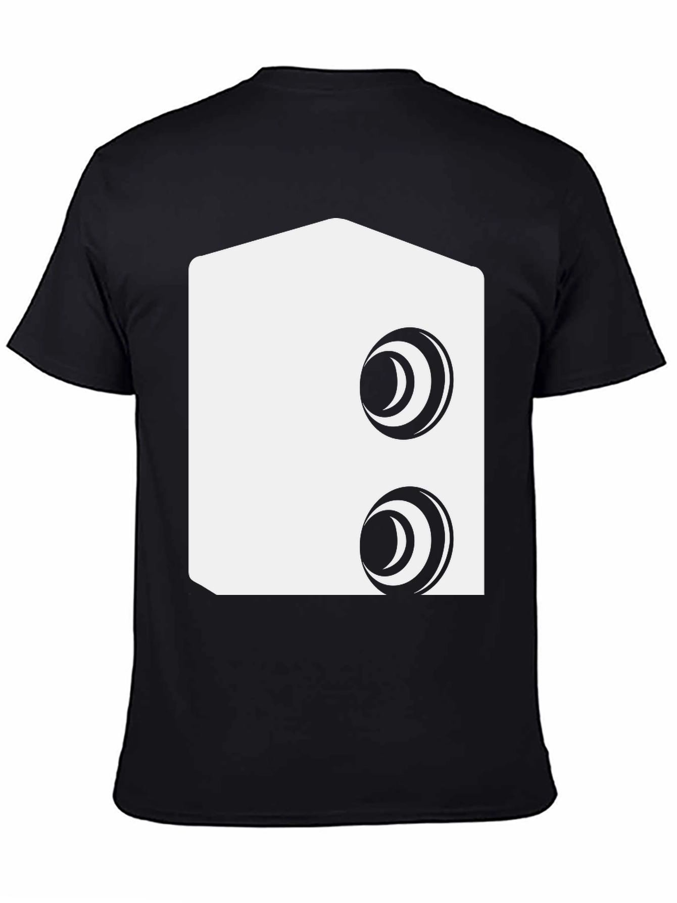 Abstract Moon Graphic Black T-Shirt