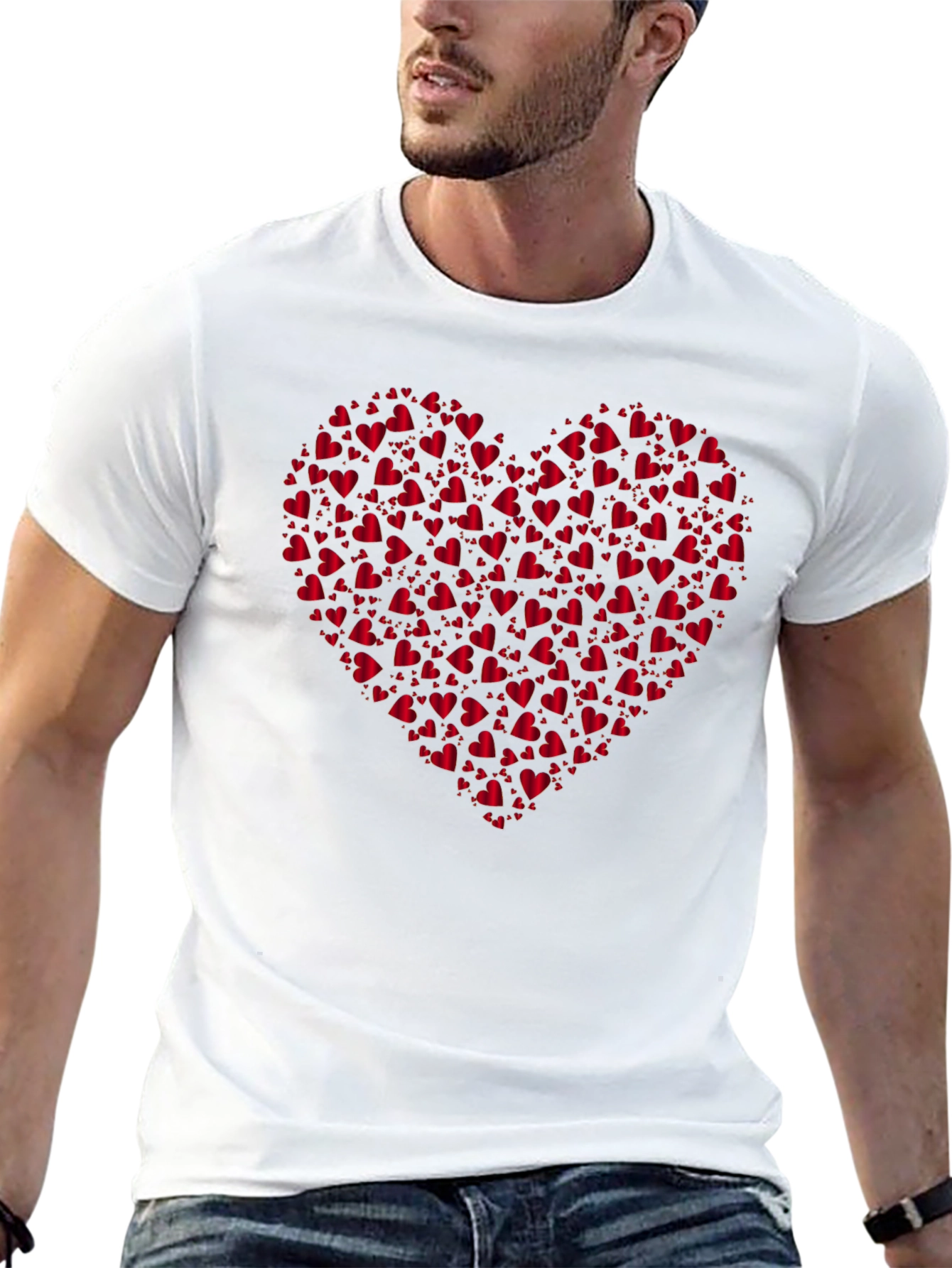Heart of Hearts Black Graphic Tee
