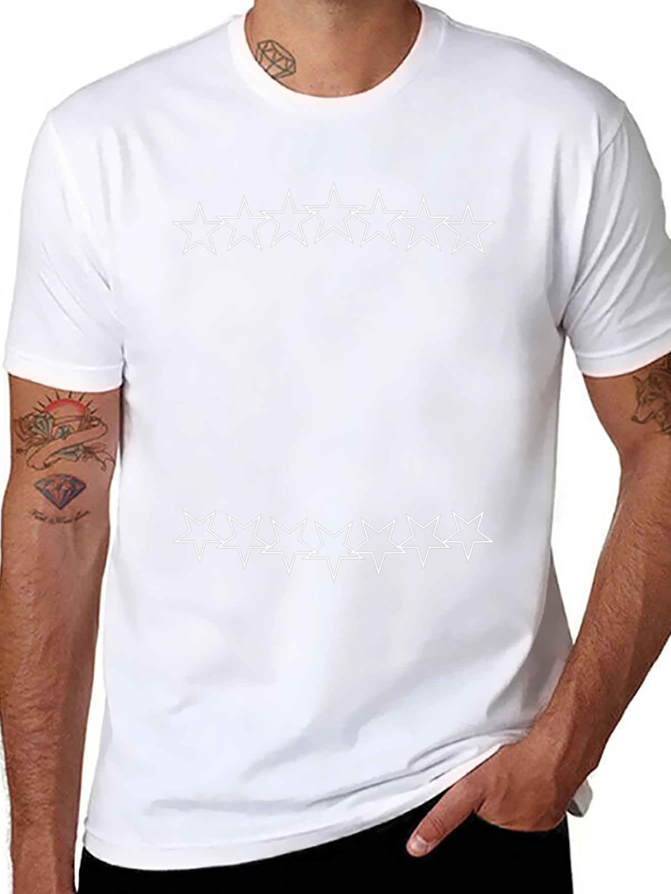 Starry Night Graphic Tee - Black Cotton T-Shirt